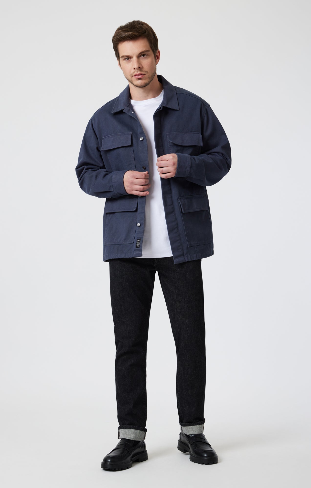 MULTI-POCKET JACKET IN DARK SHADOW - Mavi Jeans