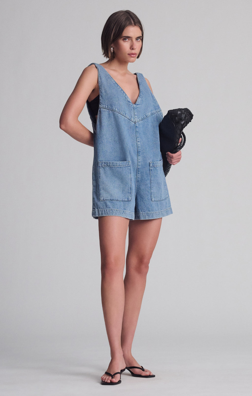 REVA ROMPER IN LIGHT SHADED WELL BLUE - Mavi Jeans