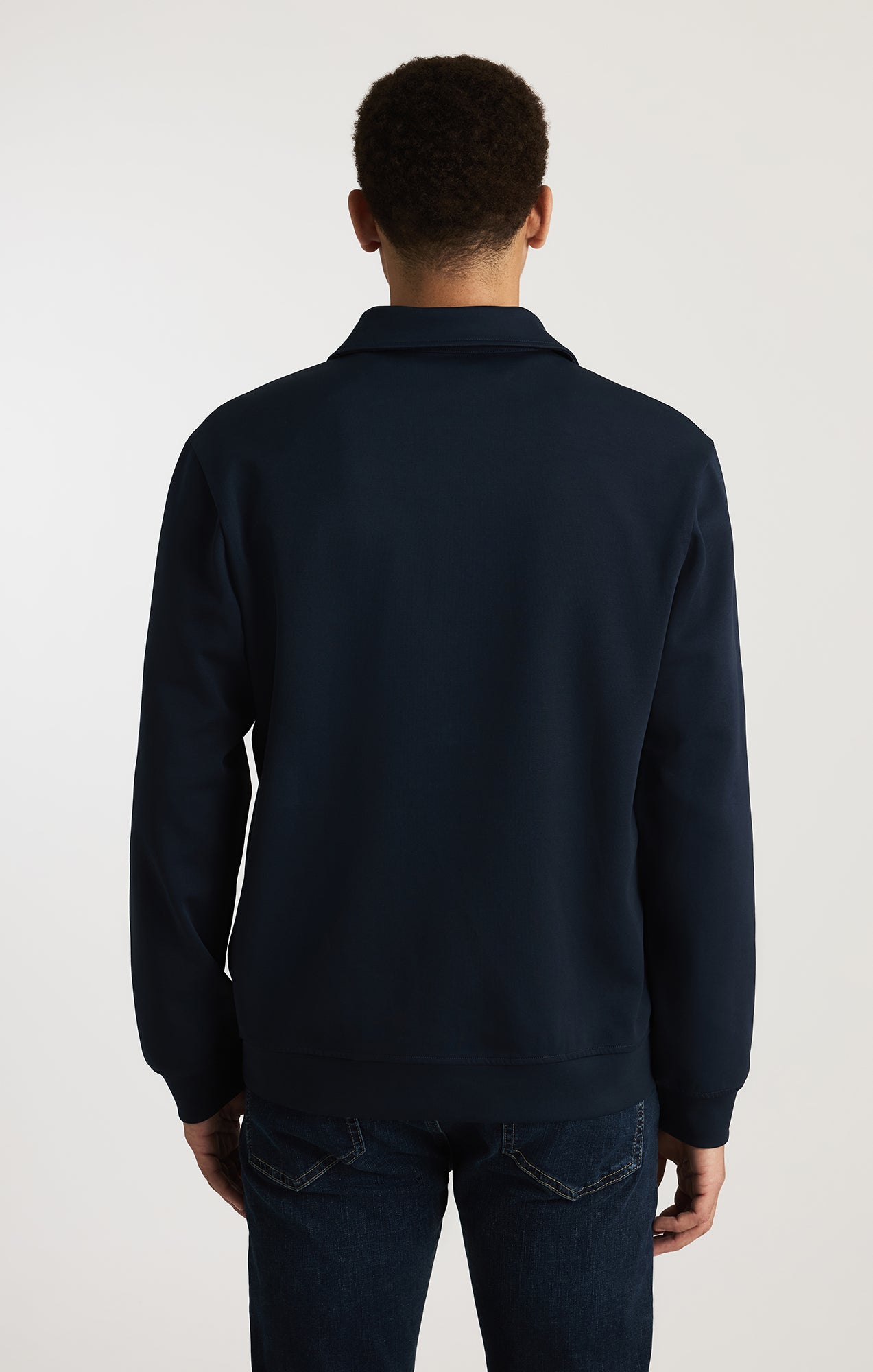 HALF ZIP SWEATSHIRT IN DARK SAPPHIRE