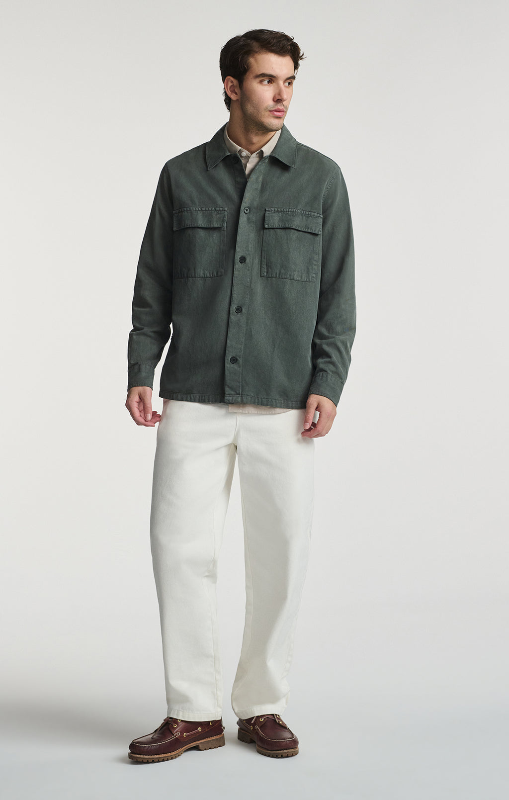 DOUBLE POCKET BUTTON-UP SHIRT IN URBAN CHIC - Mavi Jeans