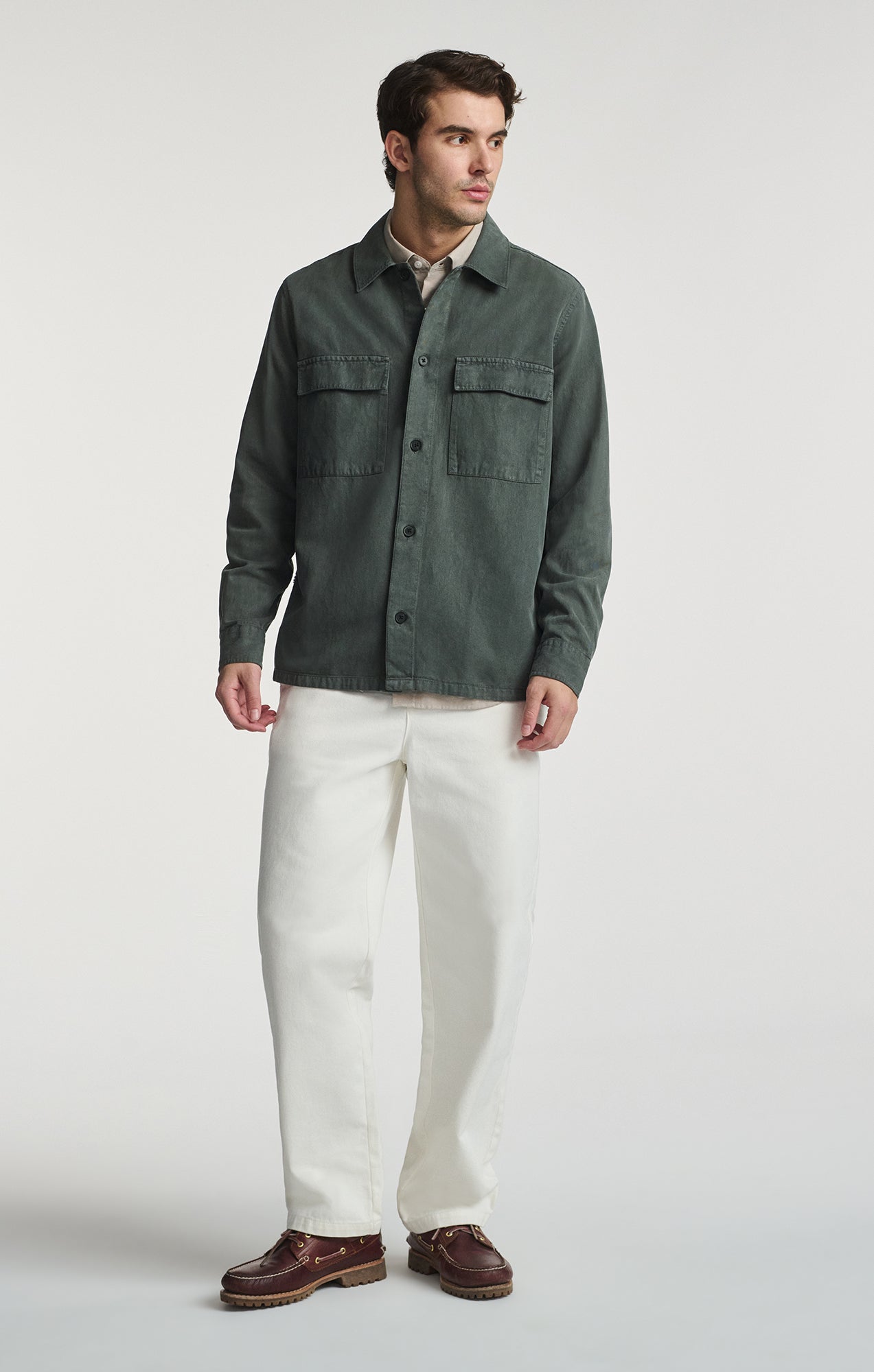 DOUBLE POCKET BUTTON-UP SHIRT IN URBAN CHIC - Mavi Jeans