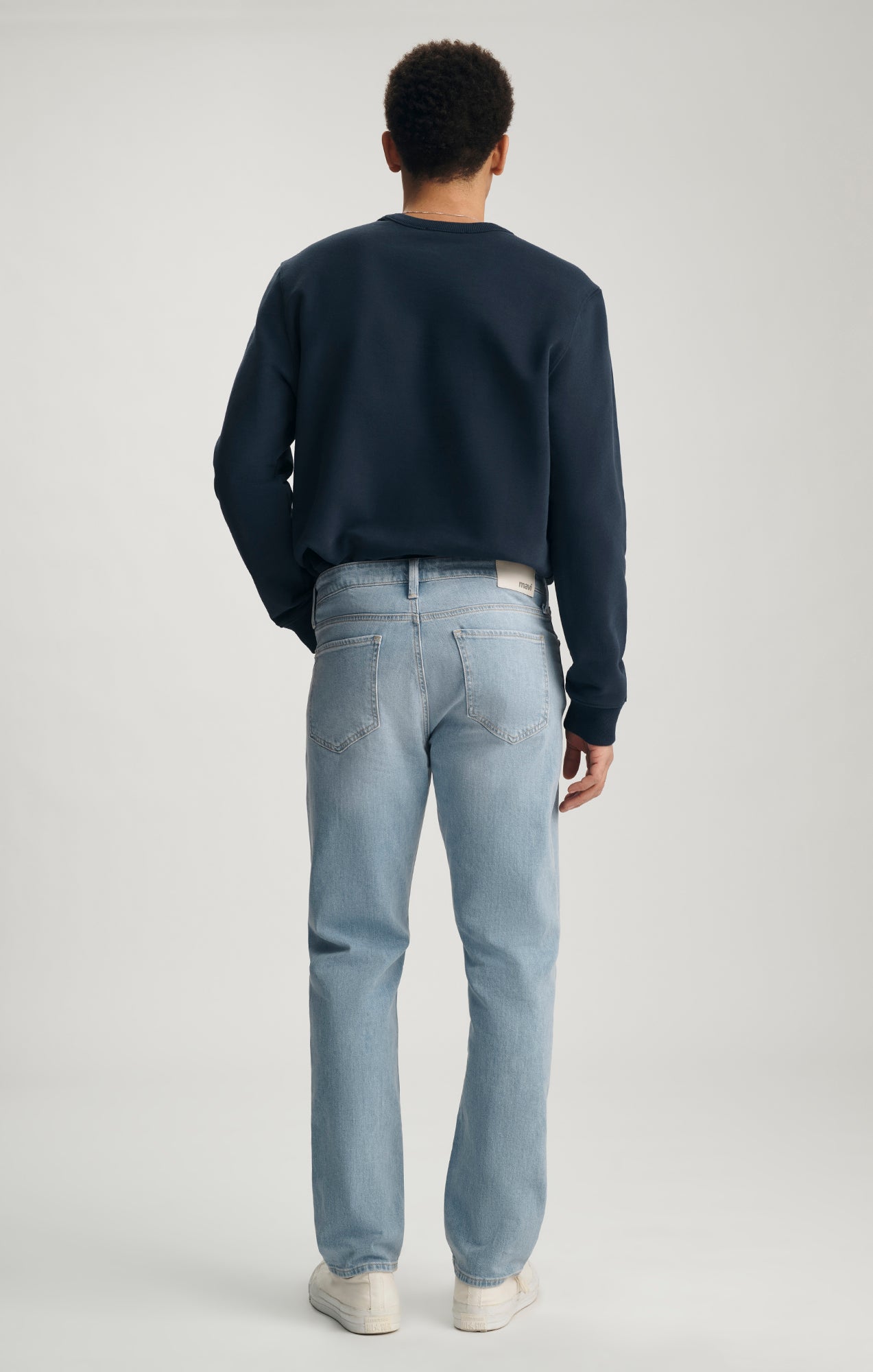 Mavi Men's V-Stitch Crew Neck Sweatshirt In Total Eclipse – Mavi Jeans