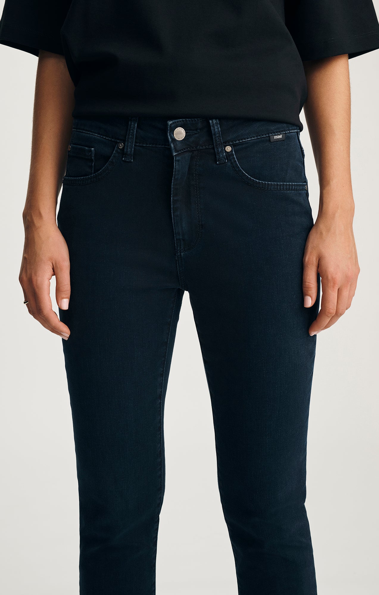 KATHLEEN SLIM BOYFRIEND IN INK FEATHER LUXE