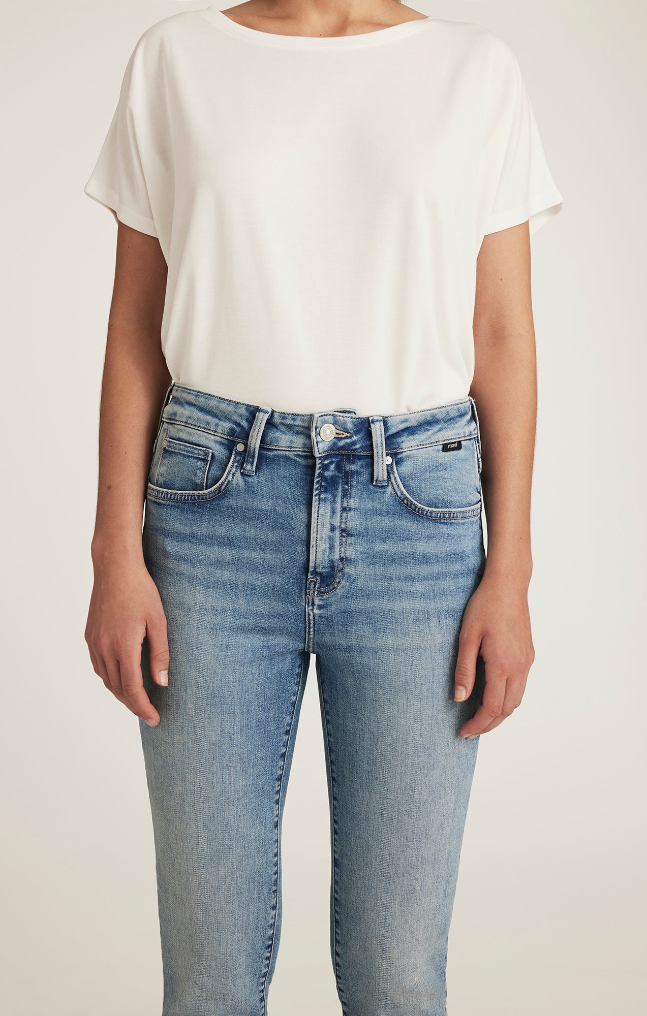 KATHLEEN SLIM BOYFRIEND IN LIGHT BRUSHED FLEX BLUE - Mavi Jeans