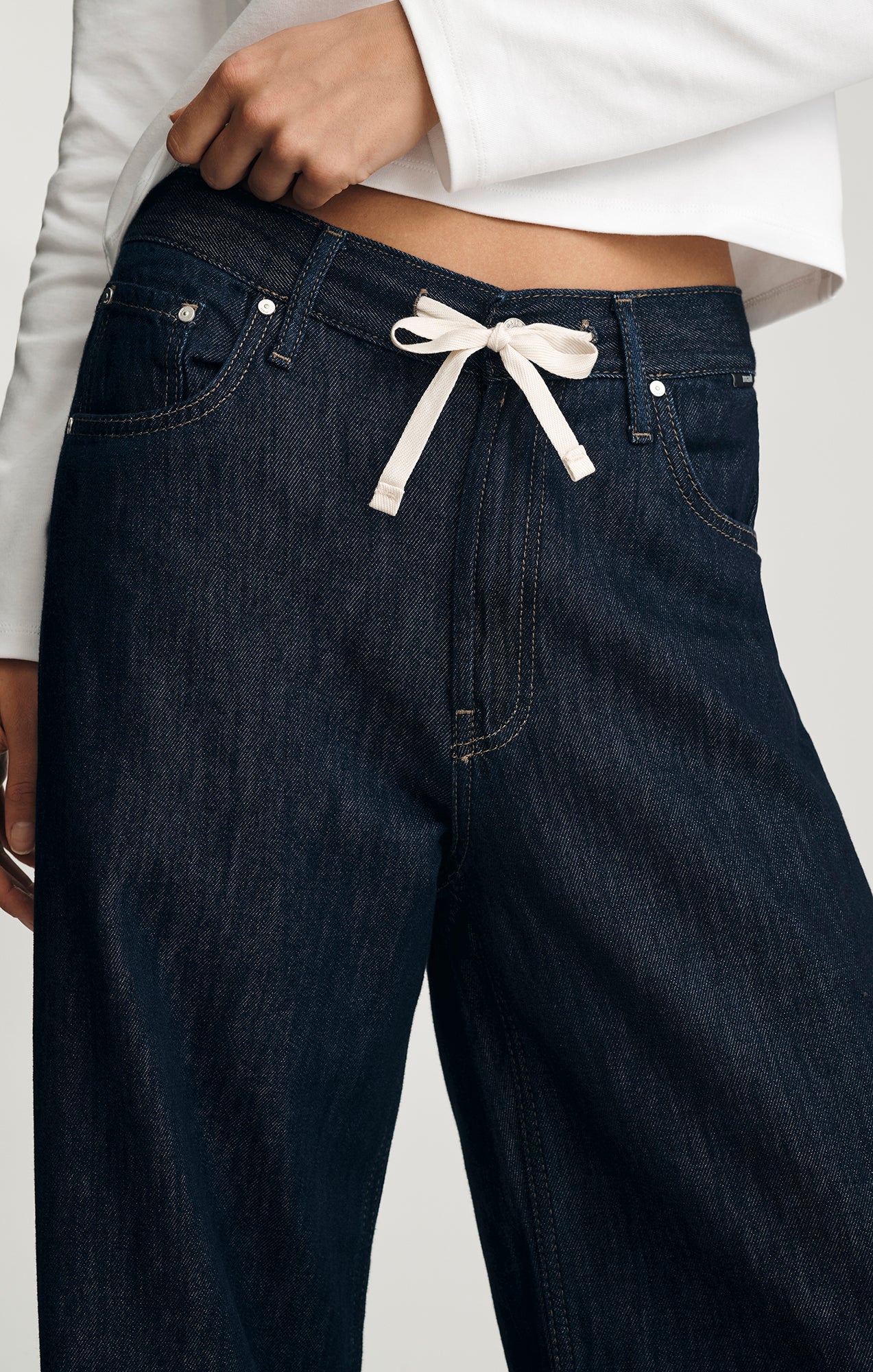 NELLA WIDE LEG IN RINSE WELL BLUE - Mavi Jeans