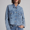 THALIA JACKET IN SHINY MID DENIM - Mavi Jeans
