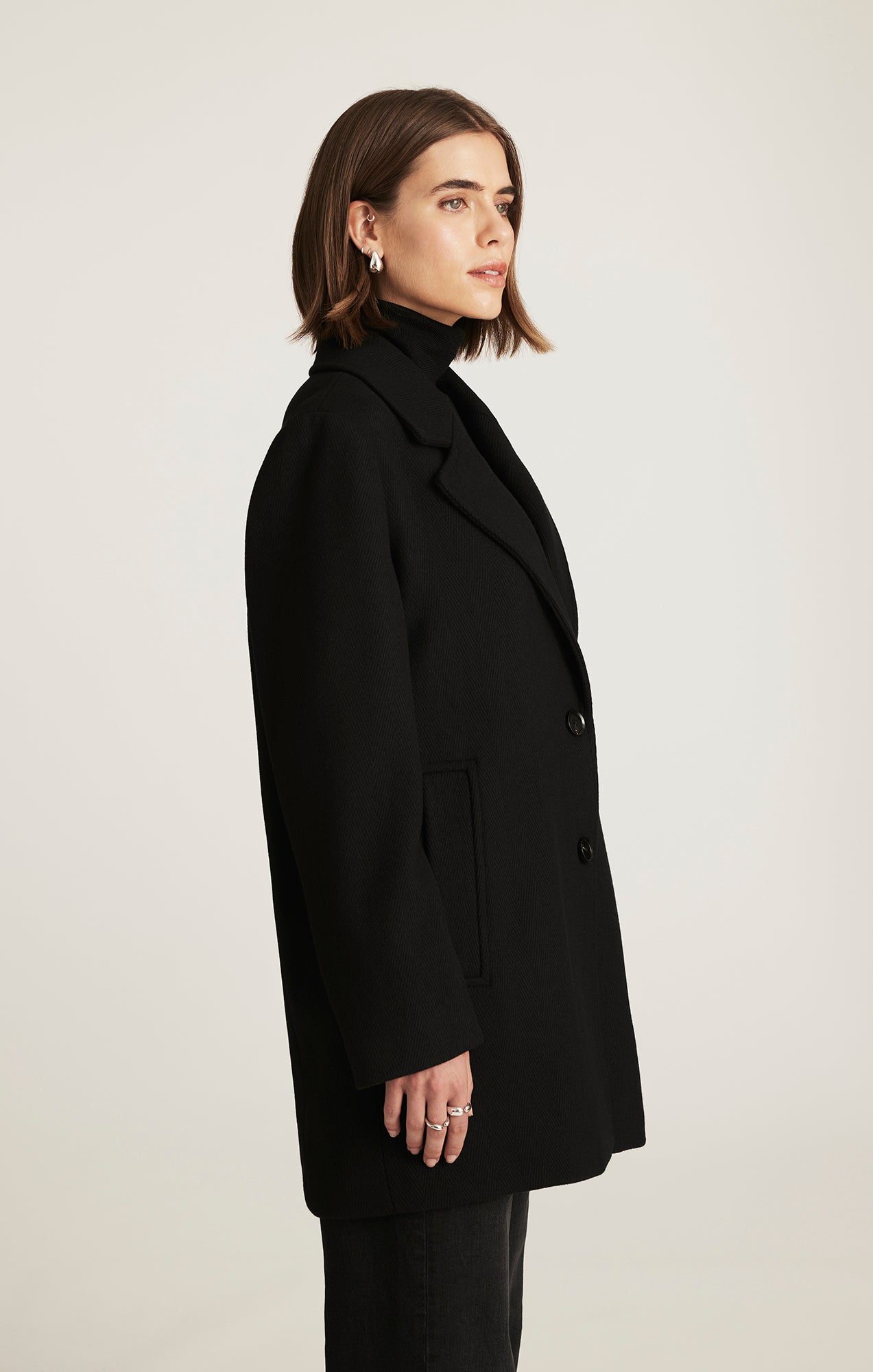 EDITION PEACOAT IN BLACK