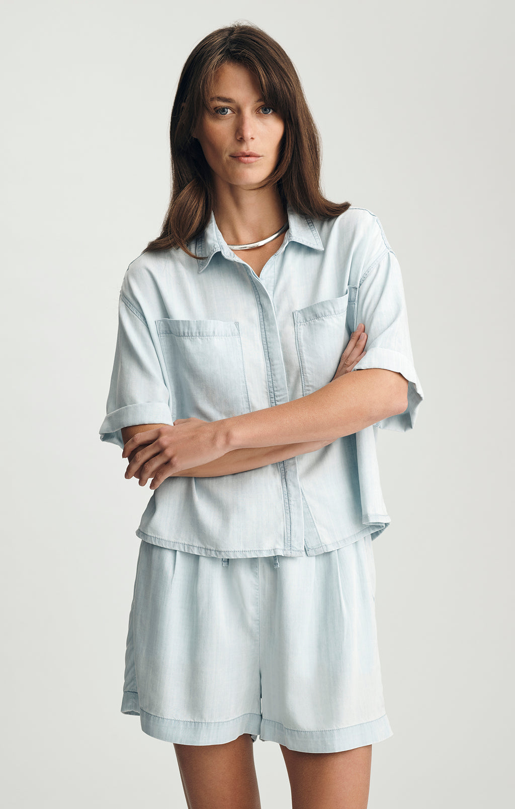 BLAIR DENIM SHIRT IN LIGHT BLUE MAVITERRENEAN - Mavi Jeans