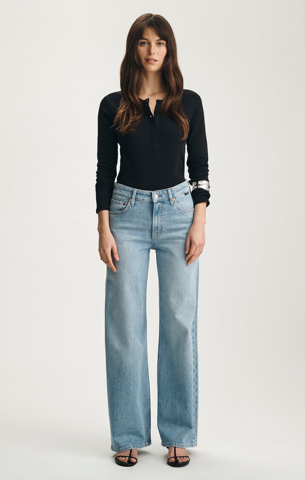 Mavi Women's Florida Wide Leg In Bleached Classic Blue – Mavi Jeans
