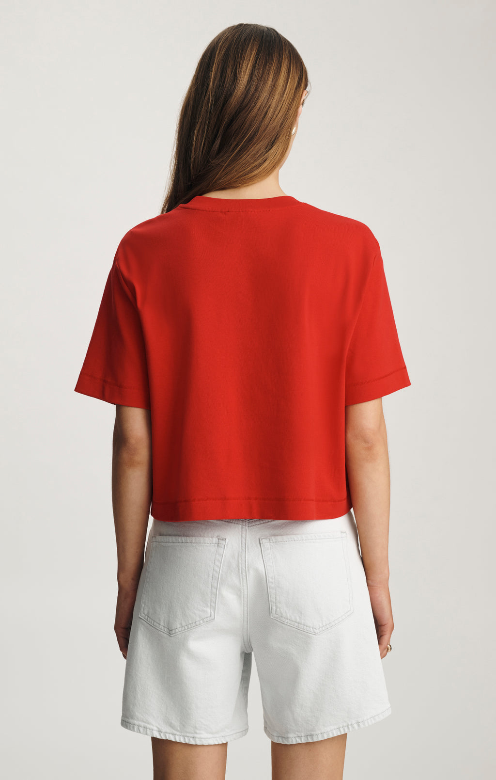 RILEY CREW NECK T-SHIRT IN RED - Mavi Jeans