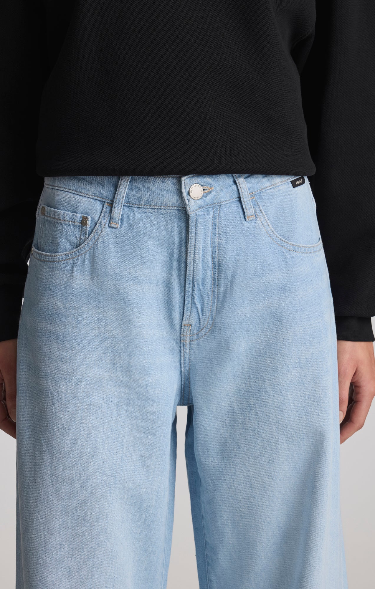 JOY WIDE LEG IN LIGHT LINEN DENIM - Mavi Jeans