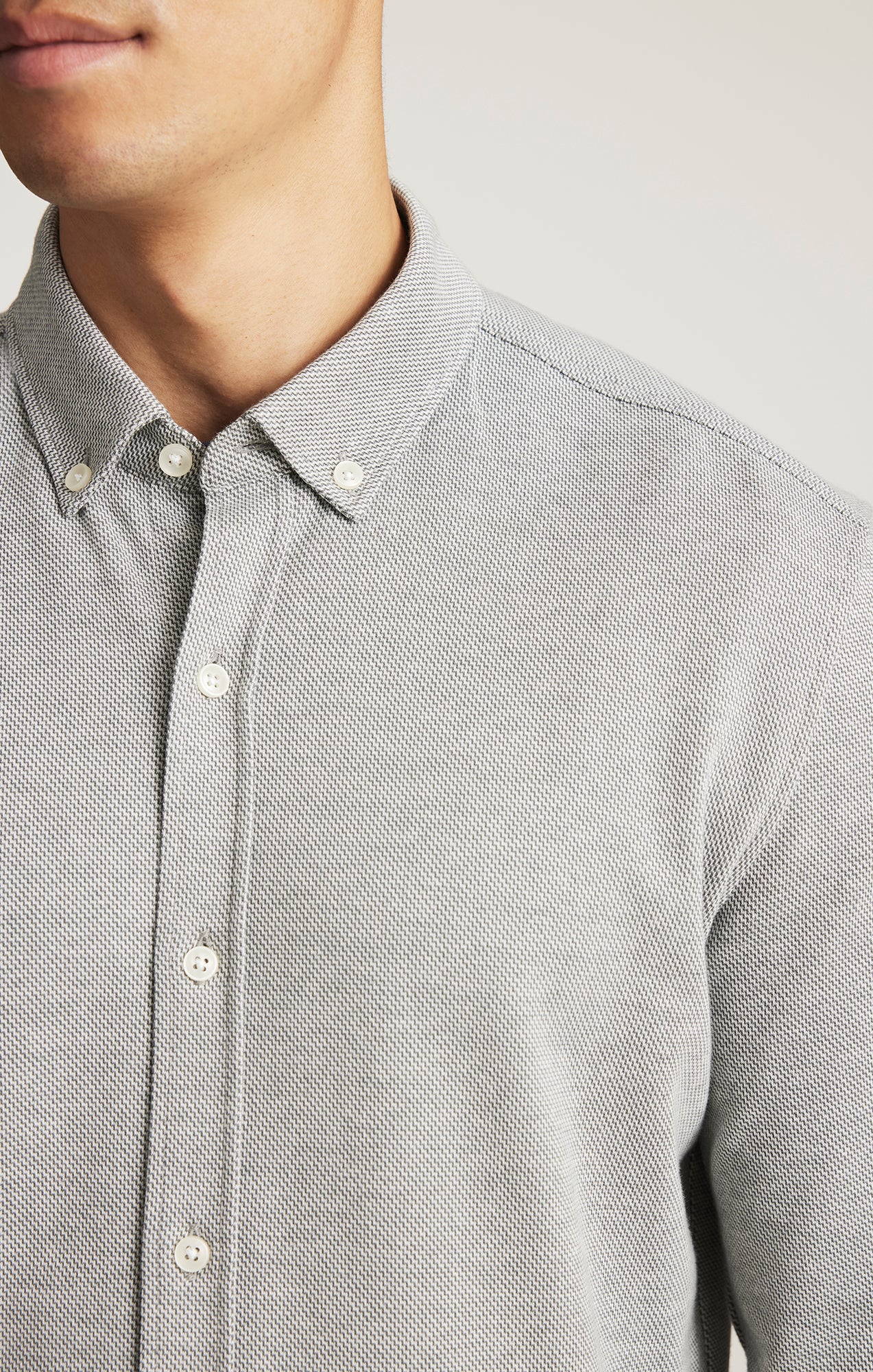 LONG SLEEVE BUTTON-DOWN SHIRT IN URBAN CHIC - Mavi Jeans