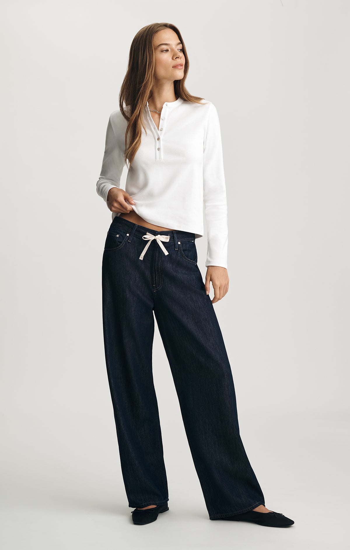 NELLA WIDE LEG IN RINSE WELL BLUE - Mavi Jeans