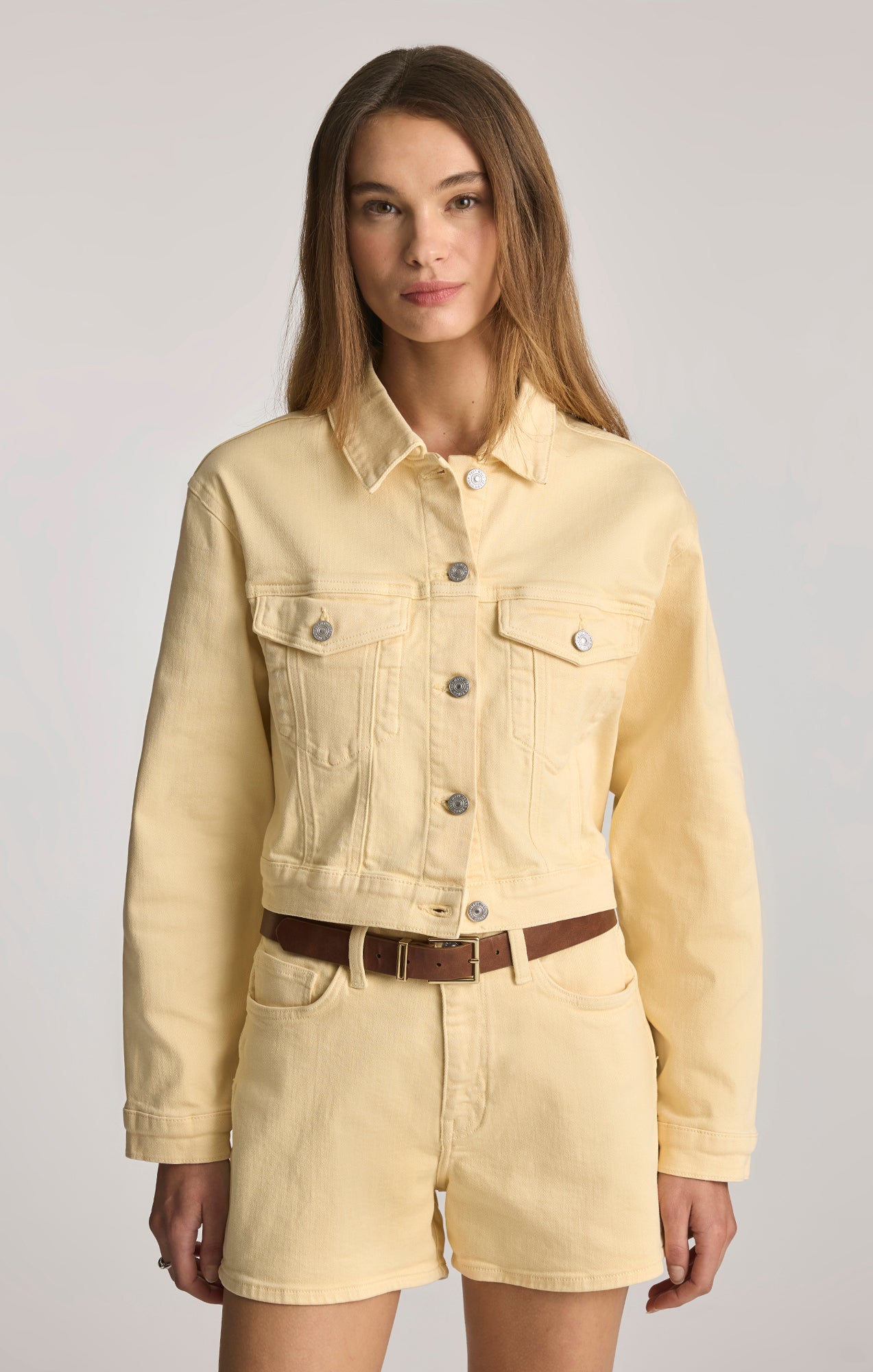HARMONY DENIM JACKET IN FADED LEMON DENIM - Mavi Jeans