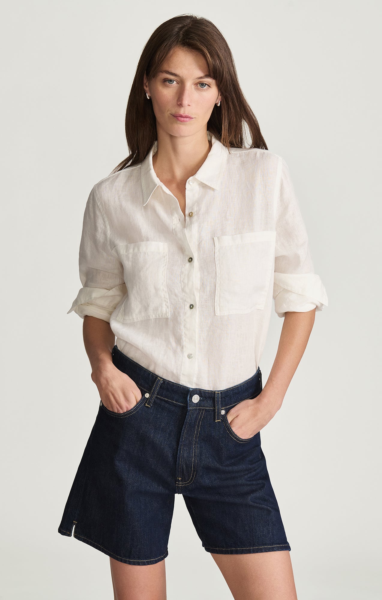 SIENA RELAXED SHORTS IN RINSE CLASSIC DENIM - Mavi Jeans