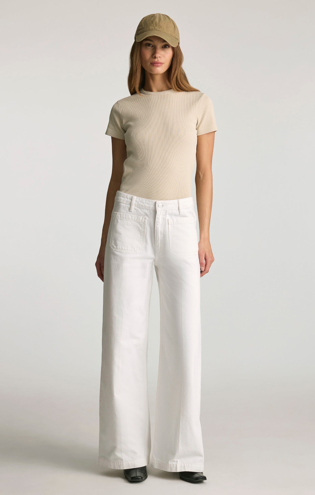 CHRISTINE WIDE LEG IN WHITE CLASSIC DENIM