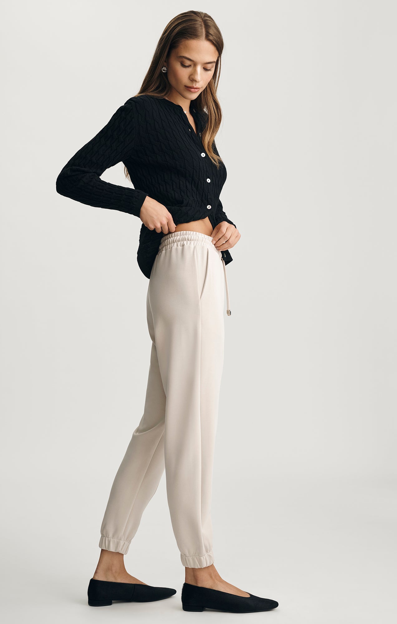 LUXE TOUCH TENCEL™ SWEATPANTS IN PUMICE STONE - Mavi Jeans
