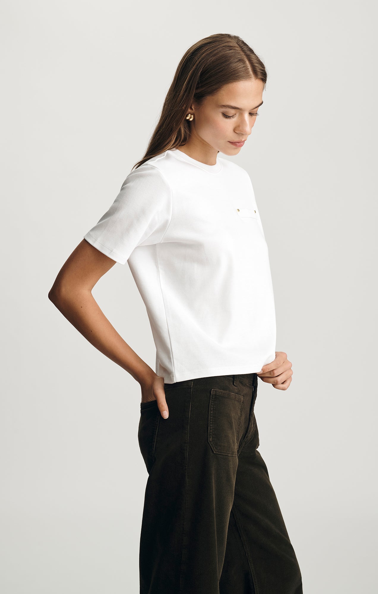 WELT POCKET T-SHIRT IN WHITE - Mavi Jeans