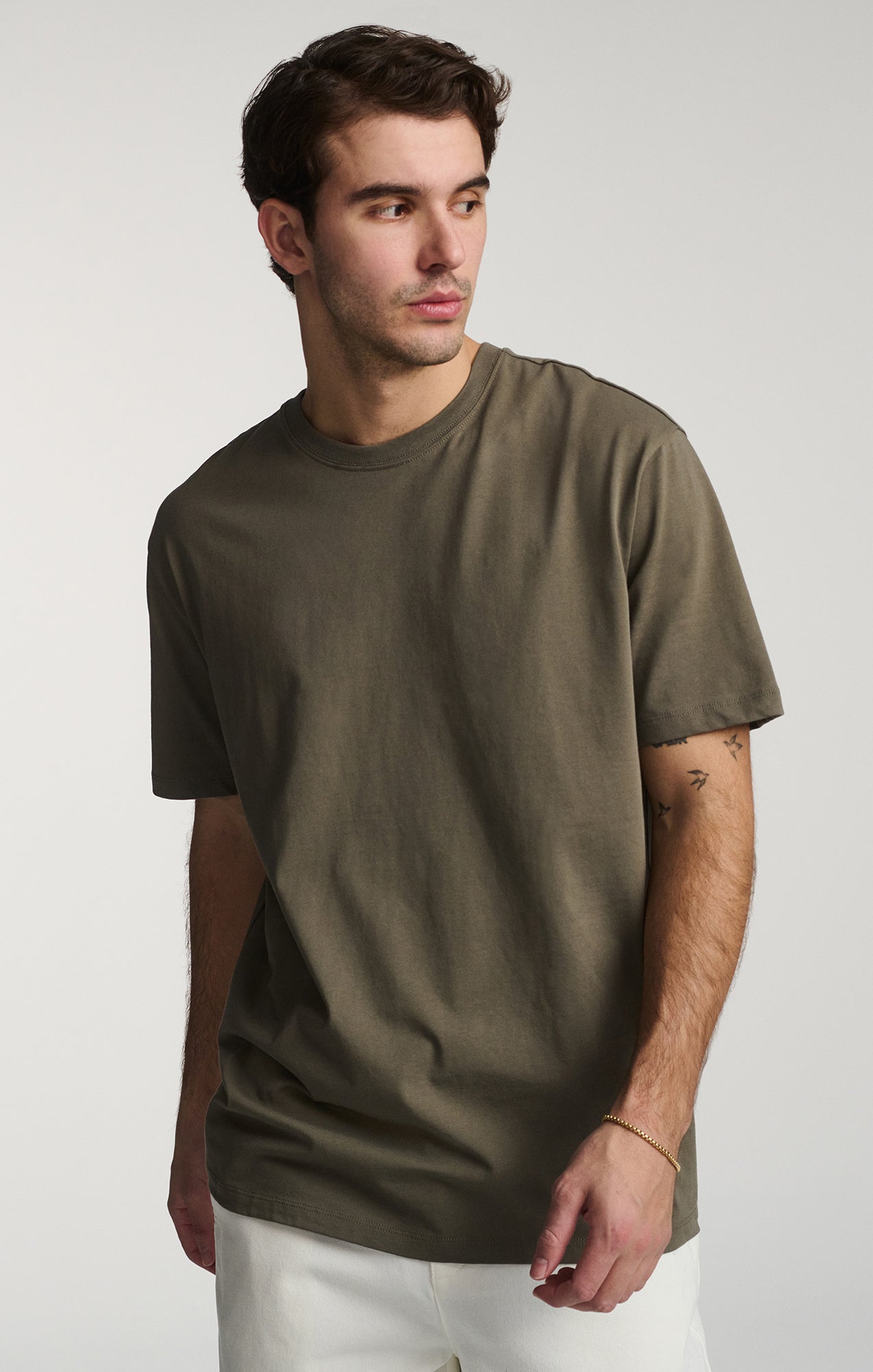 CLASSIC CREW NECK T-SHIRT IN BUNGEE CORD - Mavi Jeans
