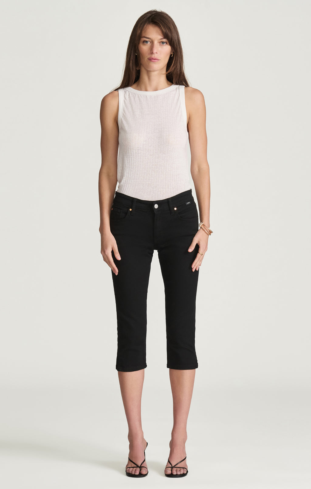 HILARY CAPRI IN BLACK FLEX BLUE - Mavi Jeans
