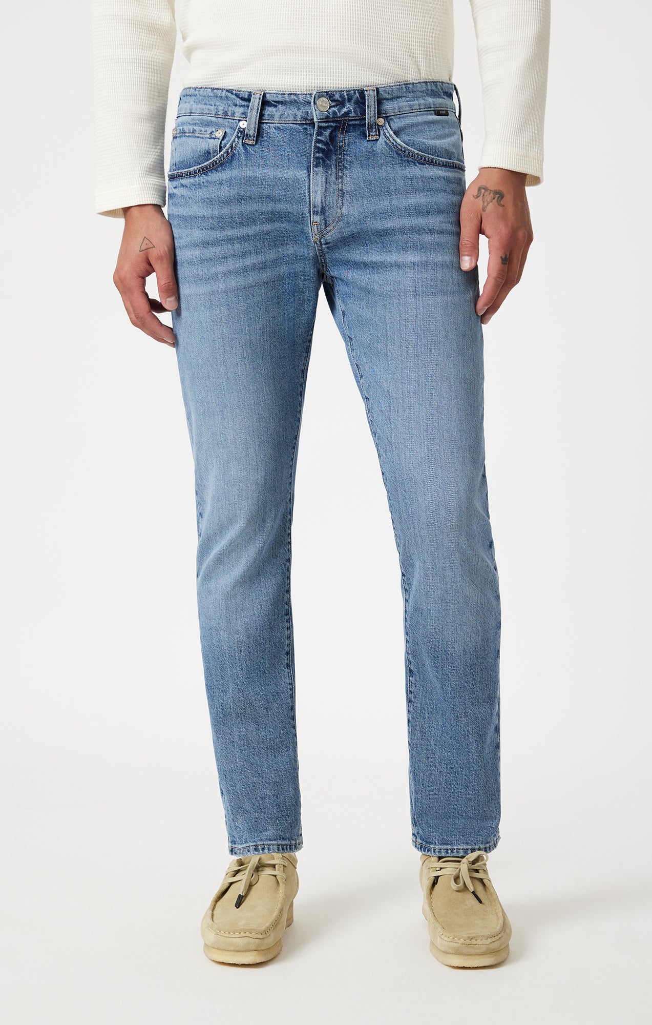 MARCUS SLIM STRAIGHT LEG IN LIGHT BRUSHED CLASSIC BLUE - Mavi Jeans