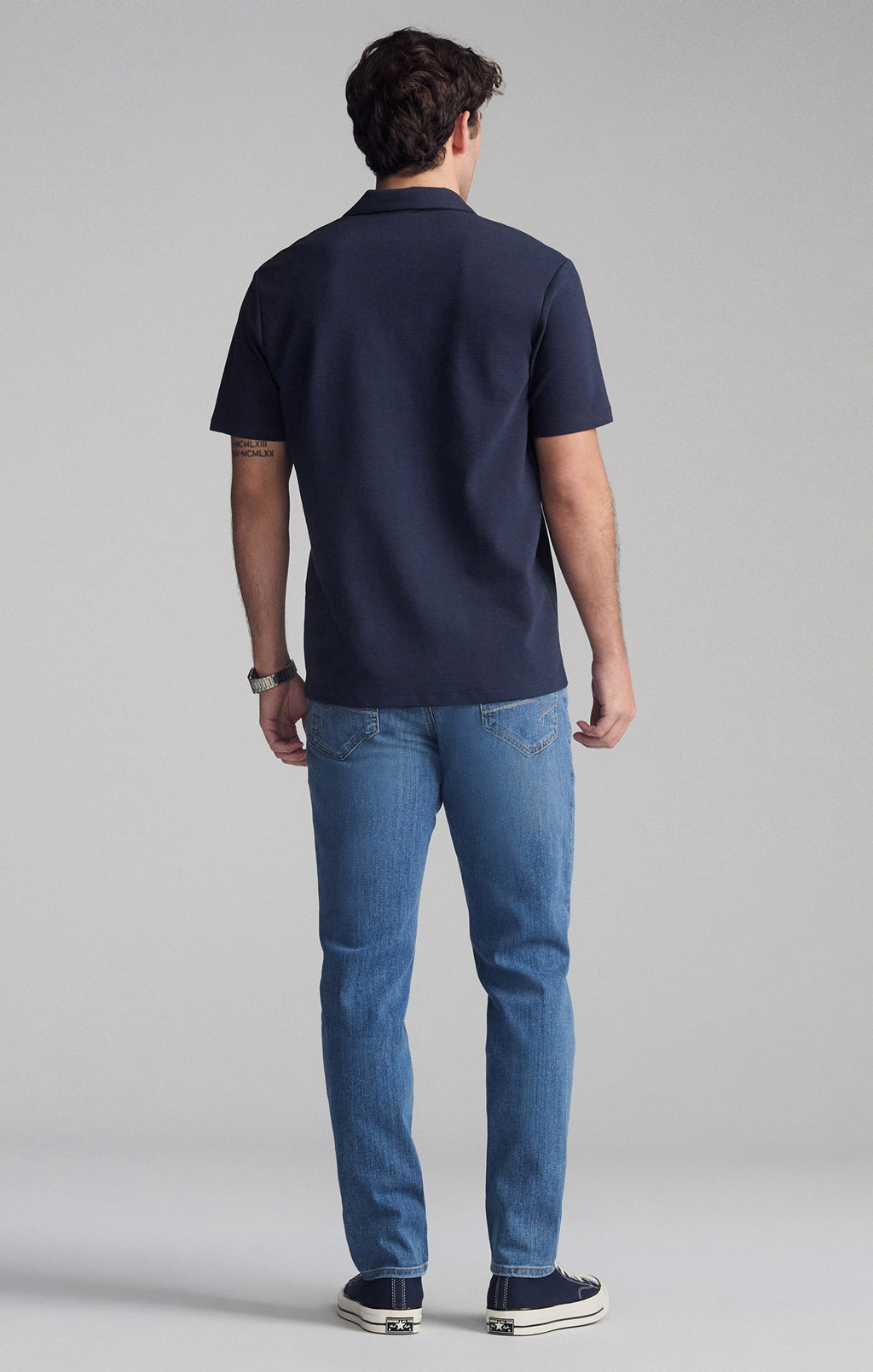 BUTTONLESS POLO SHIRT IN TOTAL ECLIPSE - Mavi Jeans