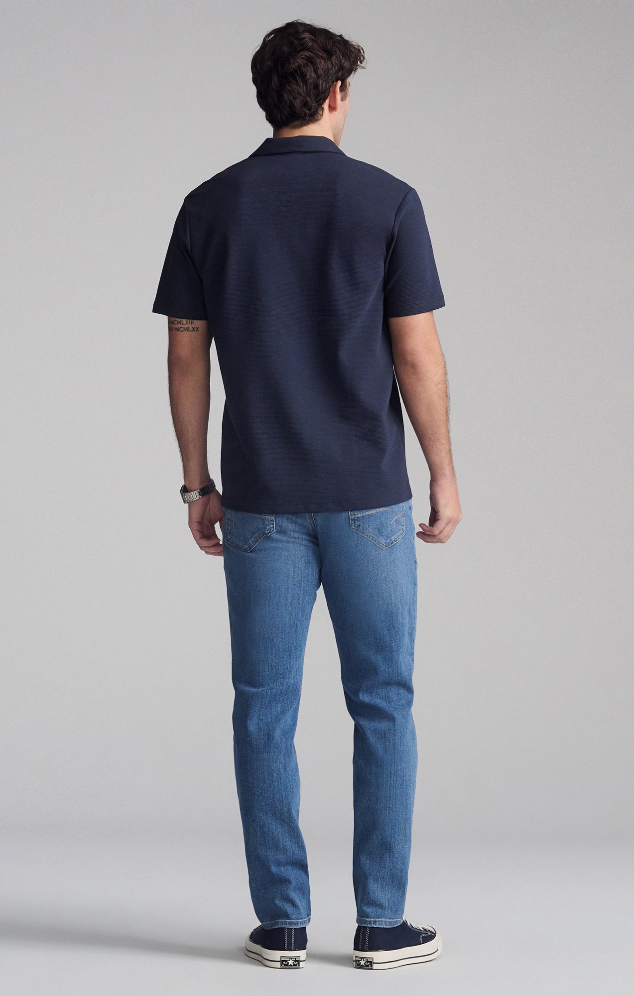 BUTTONLESS POLO SHIRT IN TOTAL ECLIPSE - Mavi Jeans