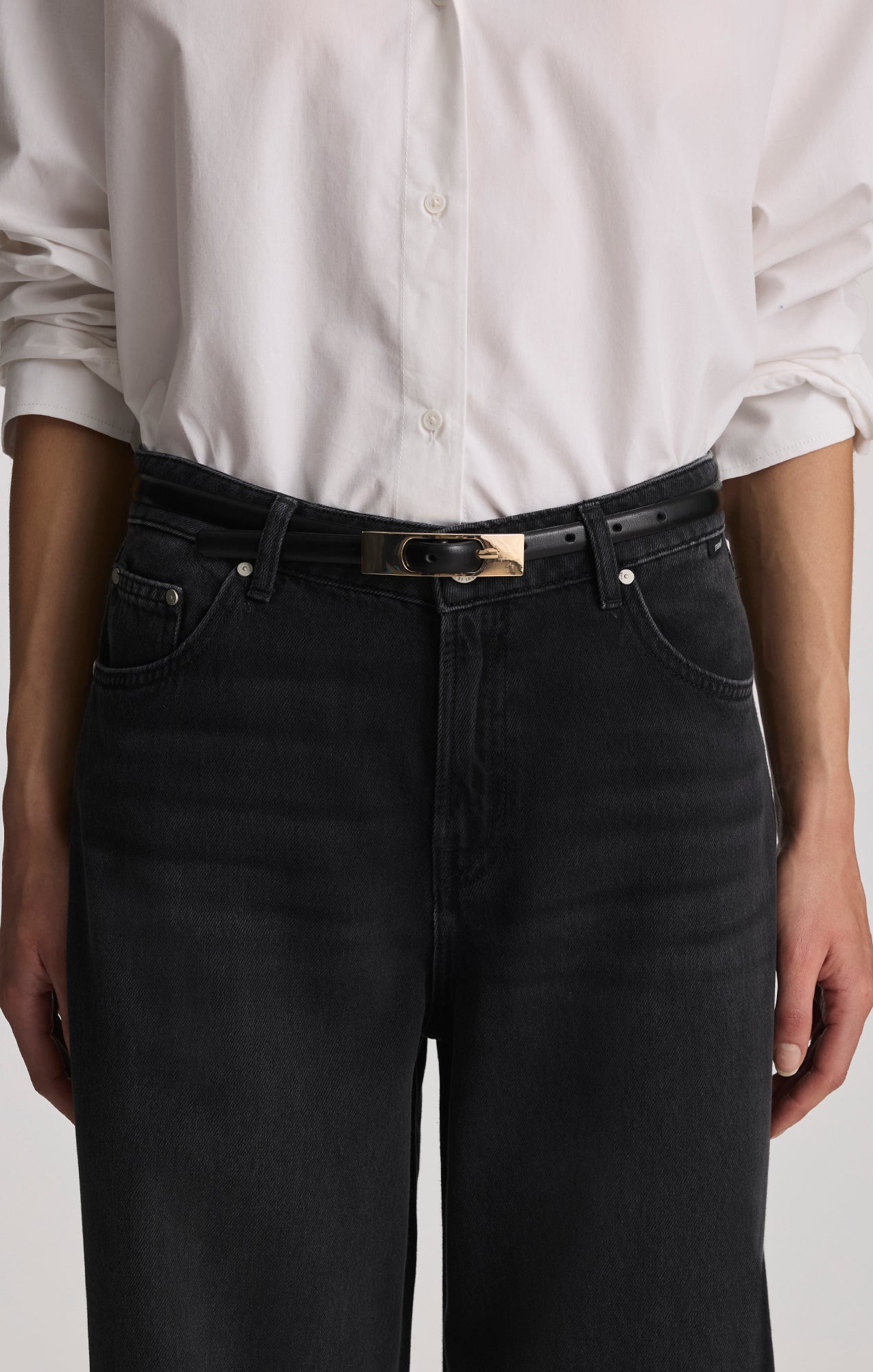 SIENA PALAZZO WIDE LEG IN DARK SMOKE WELL BLUE - Mavi Jeans