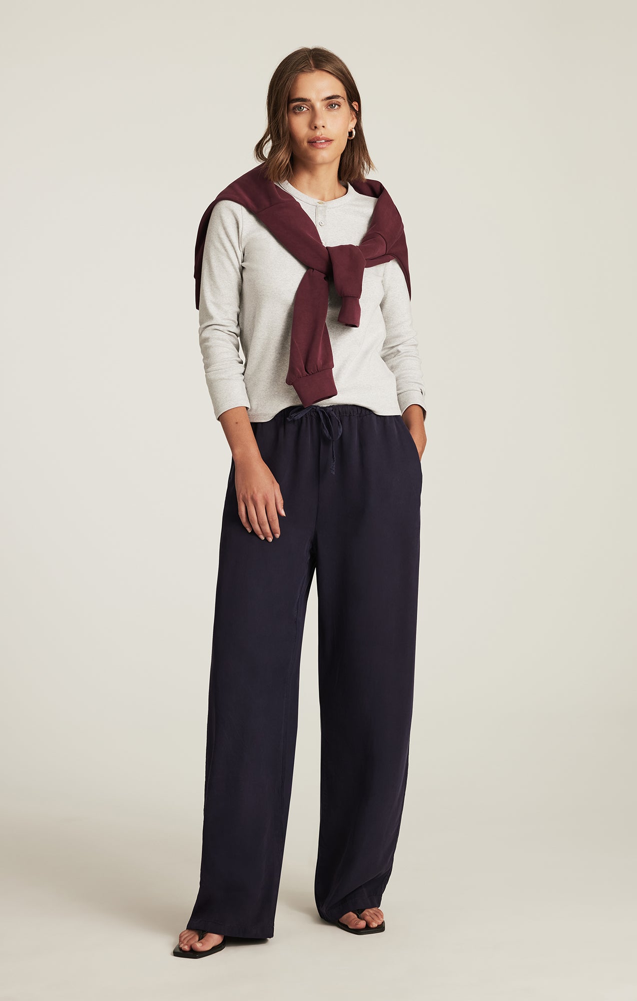 EDITION TENCEL™ WIDE LEG PANTS IN INKLING