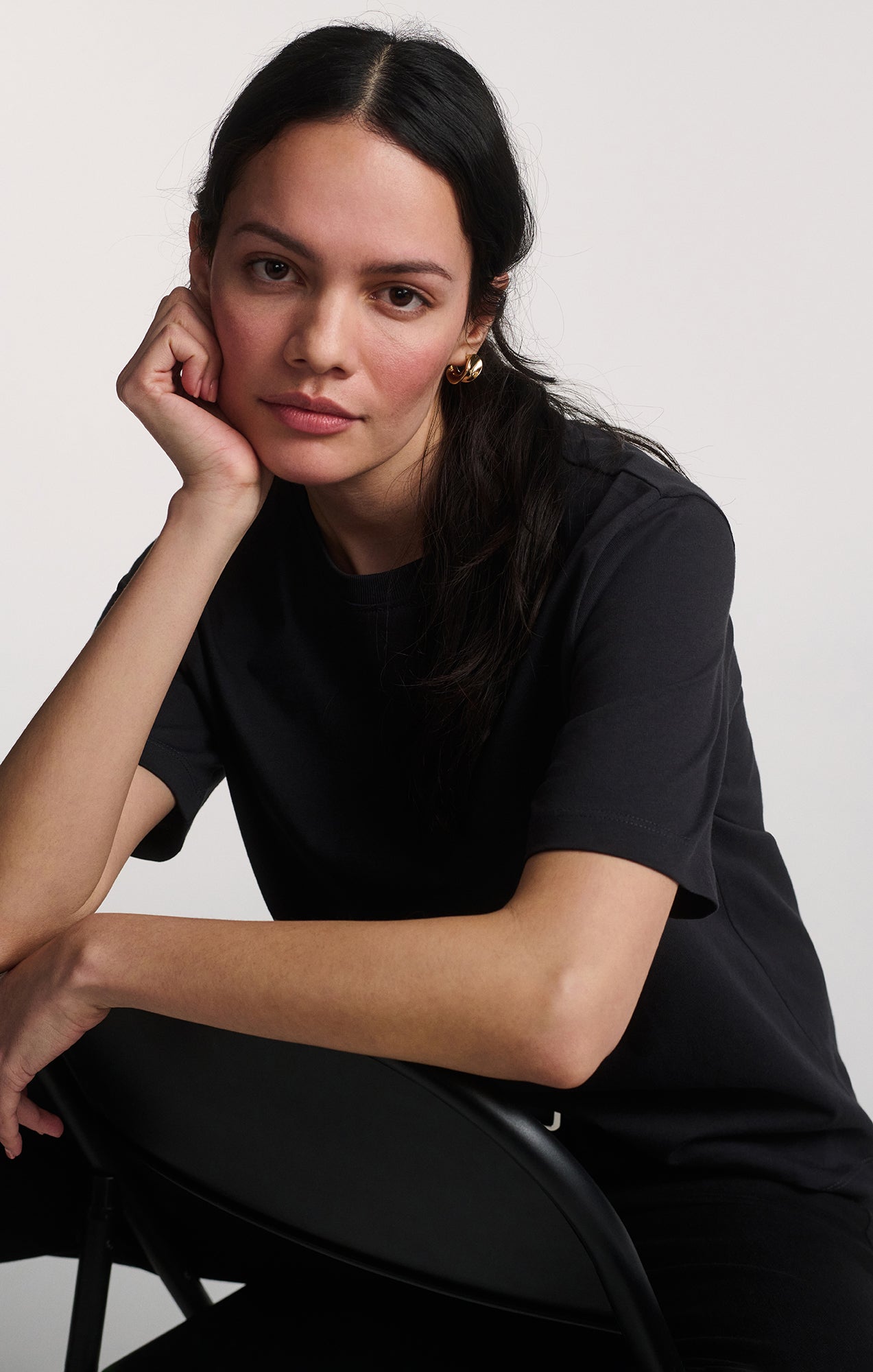 SHORT SLEEVE CREW NECK T-SHIRT IN PHANTOM - Mavi Jeans