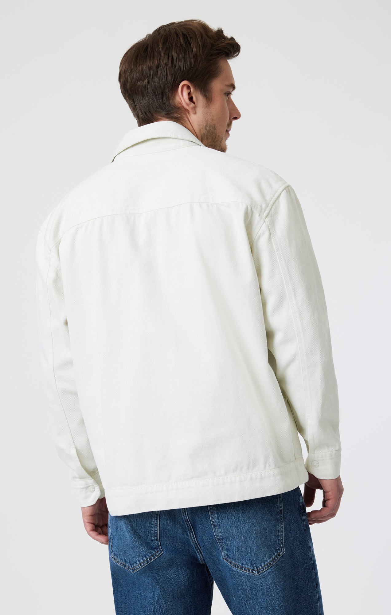 DOUBLE POCKET OVERSHIRT IN ANTIQUE WHITE - Mavi Jeans