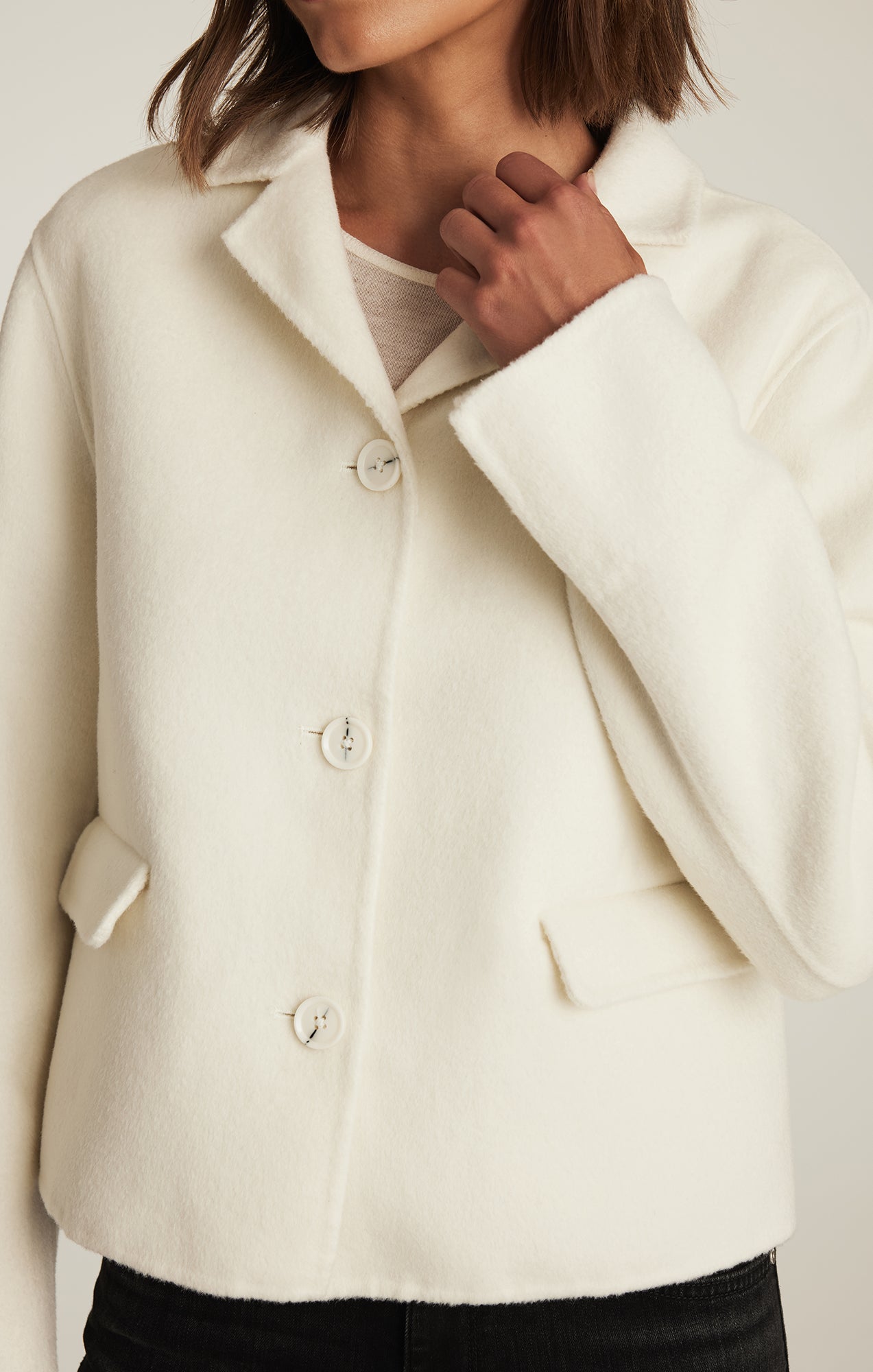EDITION STRUCTURED JACKET IN COCONUT MILK - Mavi Jeans