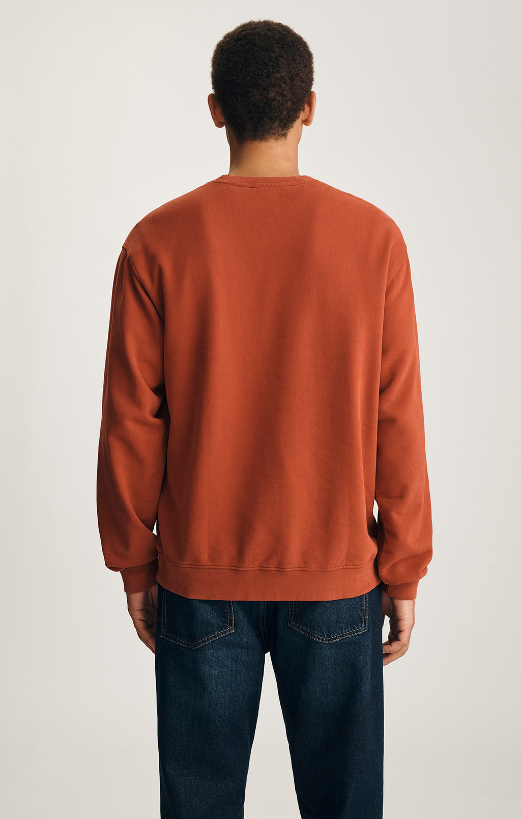 CREW NECK SWEATSHIRT IN BARN RED - Mavi Jeans