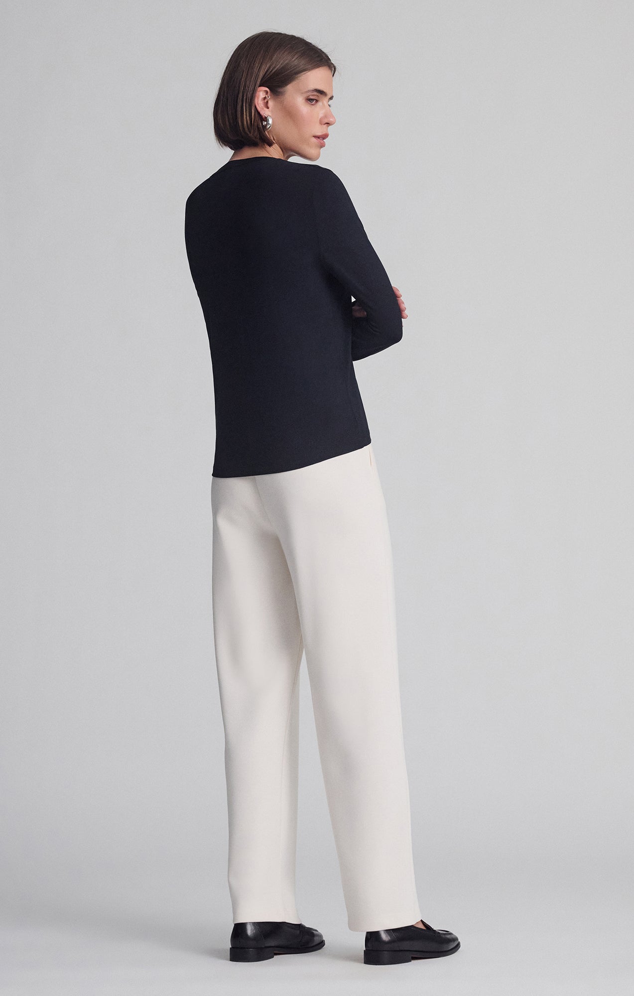LONG SLEEVE HENLEY IN BLACK - Mavi Jeans