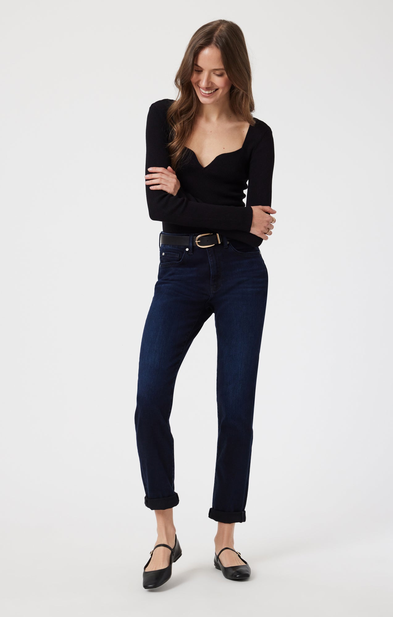 KATHLEEN SLIM BOYFRIEND IN MIDNIGHT FEATHER BLUE - Mavi Jeans