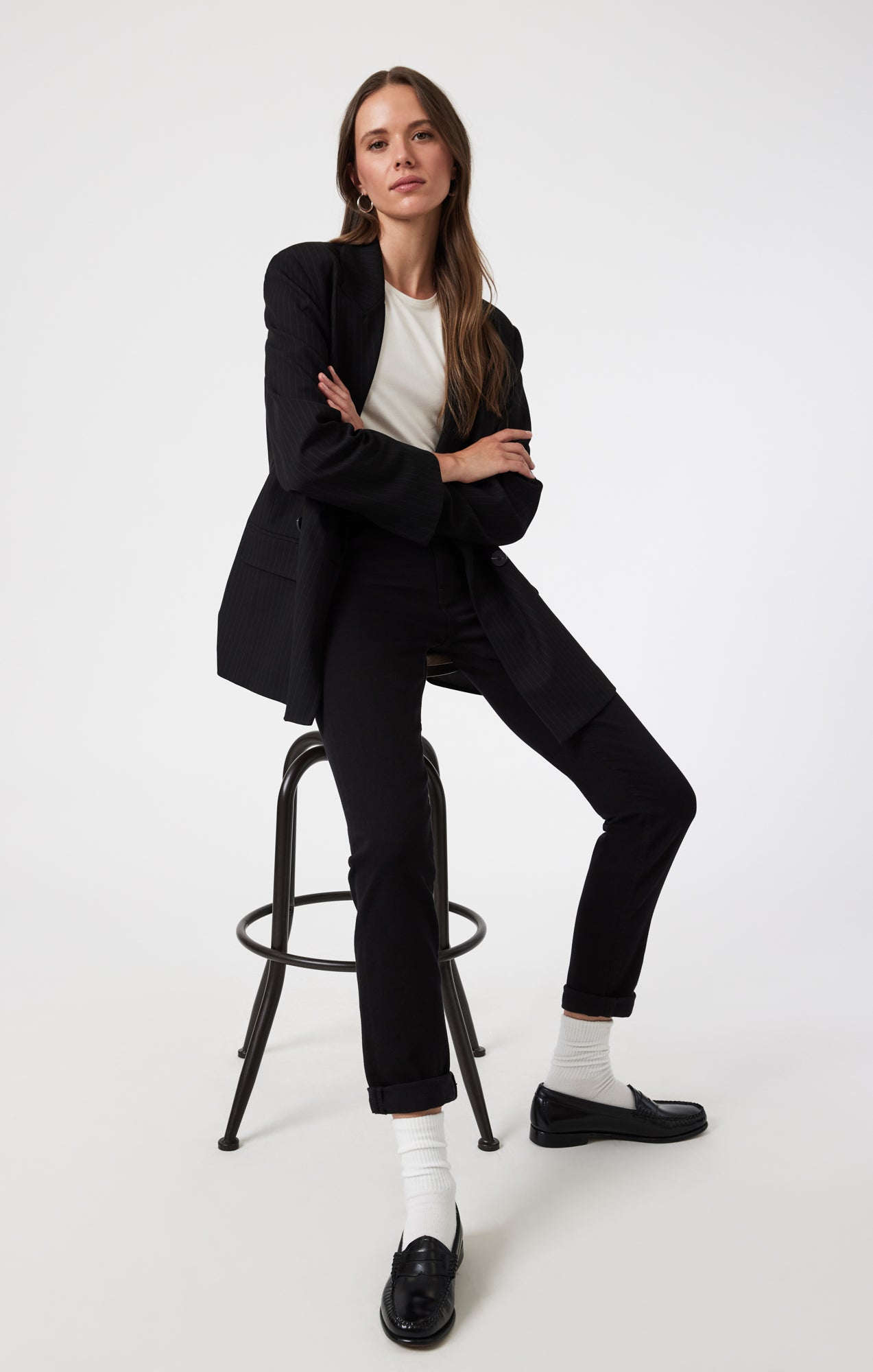 KATHLEEN SLIM BOYFRIEND IN BLACK FEATHER BLUE - Mavi Jeans
