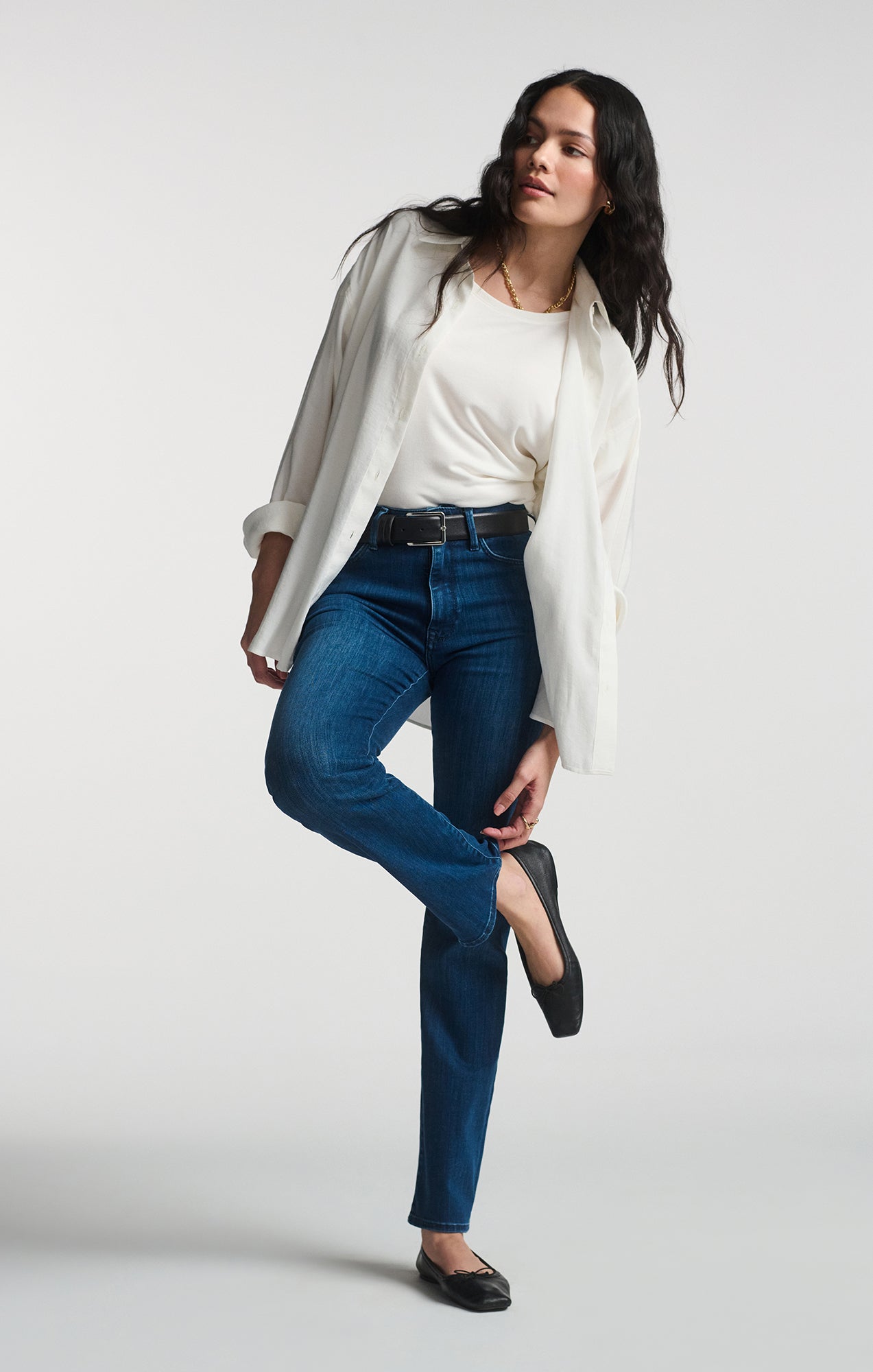 LUXE TOUCH BUTTON-UP SHIRT IN ANTIQUE WHITE - Mavi Jeans