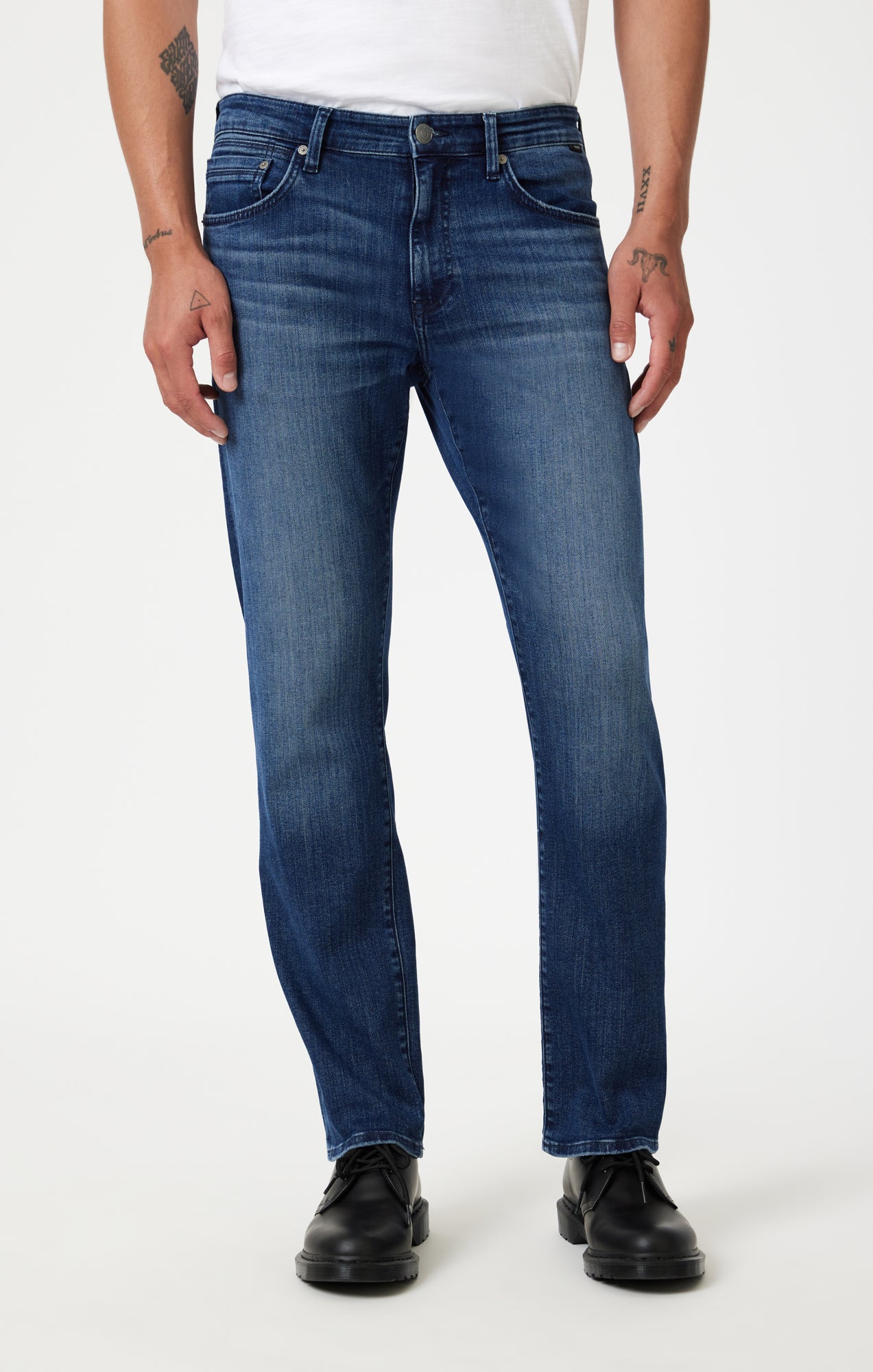 ZACH STRAIGHT LEG IN DARK BRUSHED NASHVILLE - Mavi Jeans
