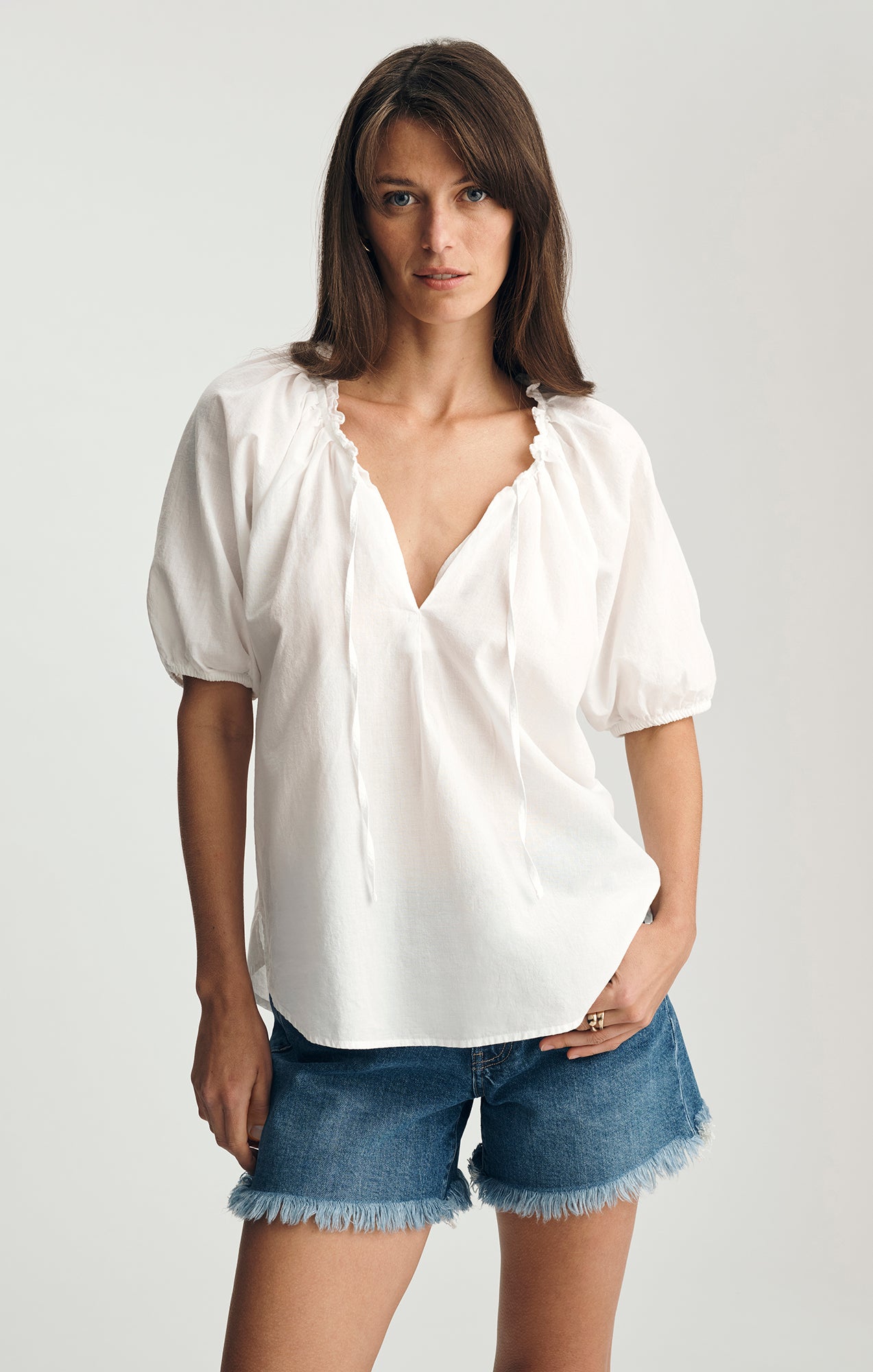 PUFF SLEEVE SHIRT IN WHITE - Mavi Jeans