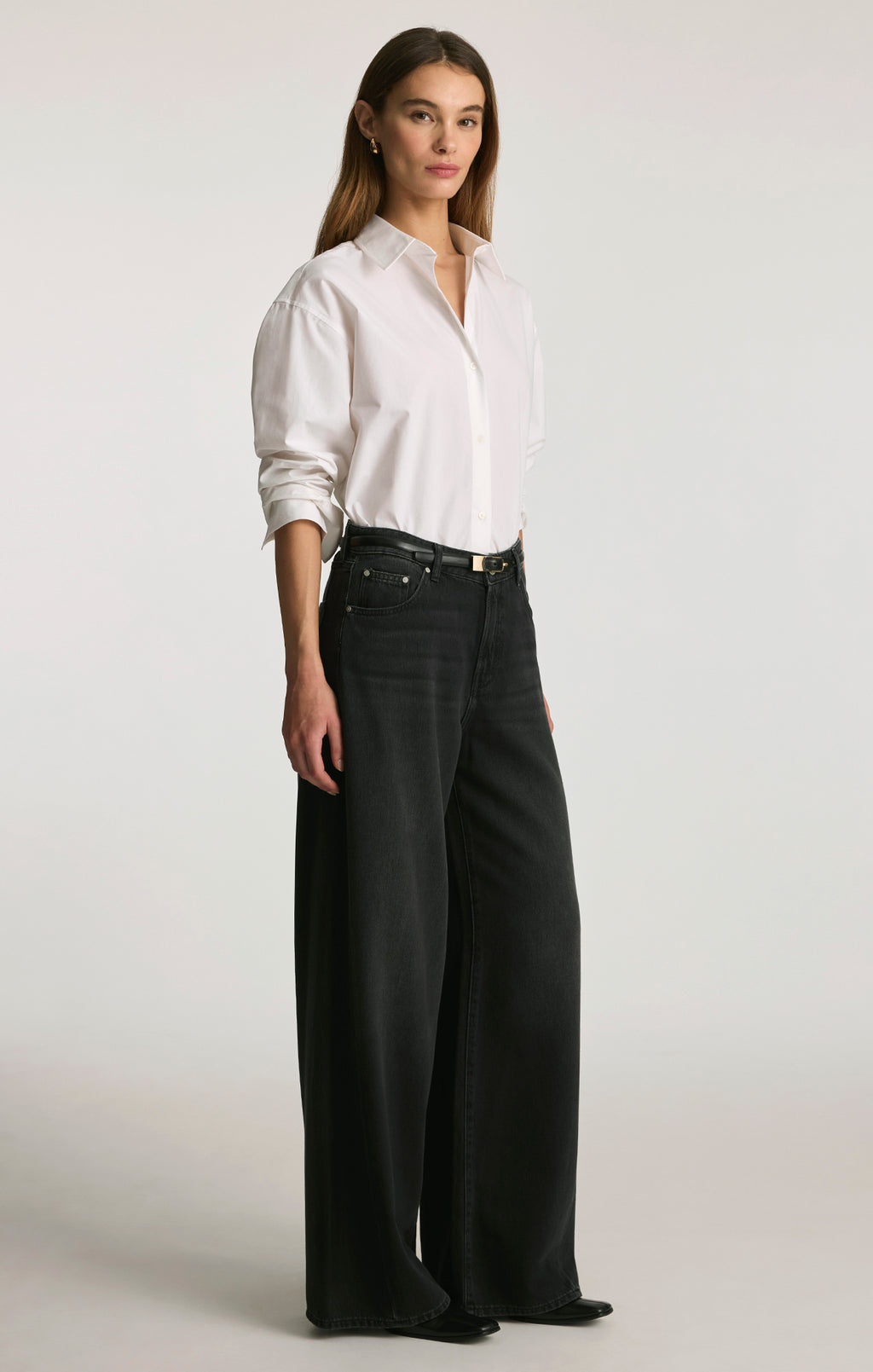 SIENA PALAZZO WIDE LEG IN DARK SMOKE WELL BLUE - Mavi Jeans