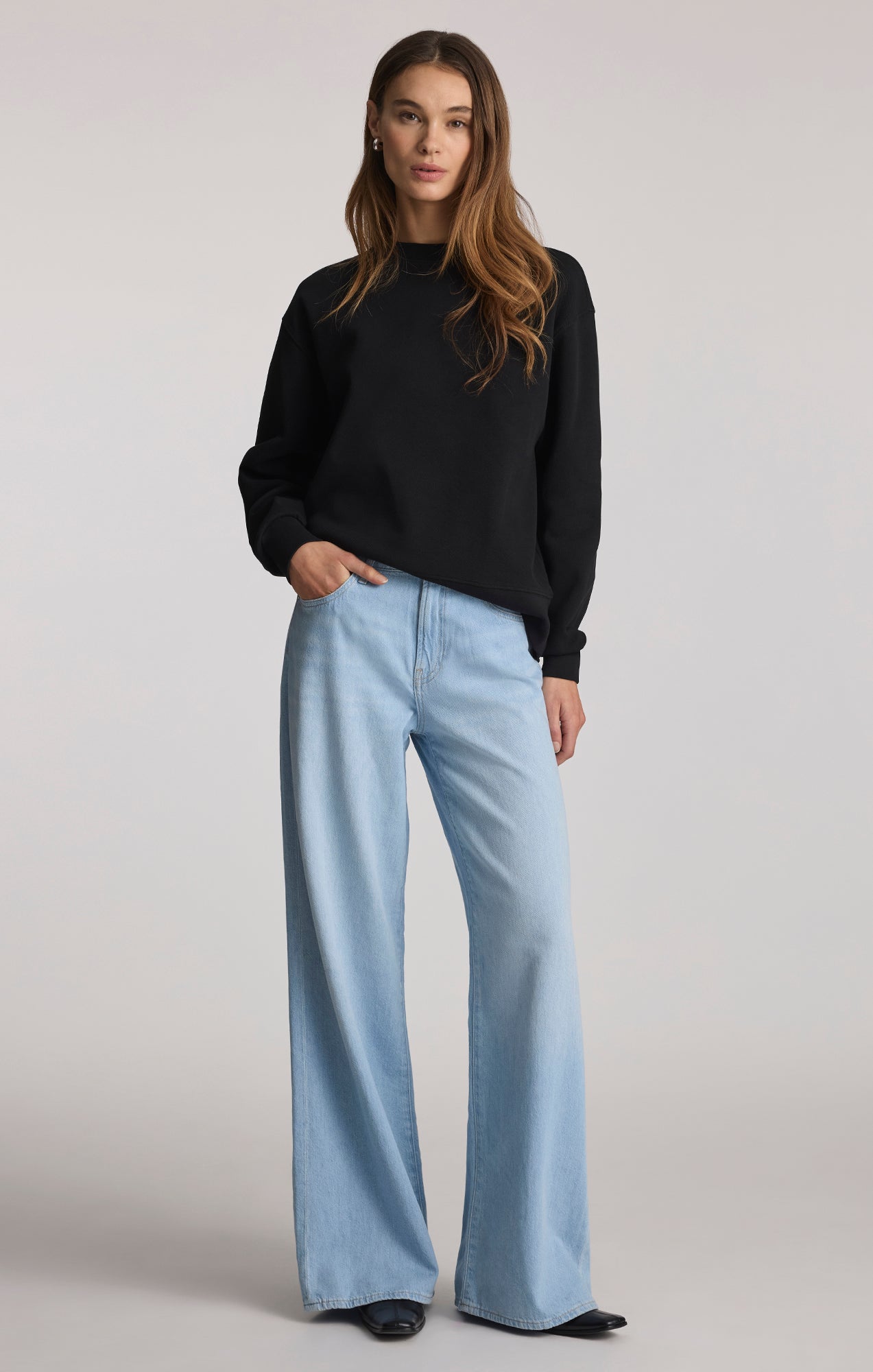 JOY WIDE LEG IN LIGHT LINEN DENIM - Mavi Jeans