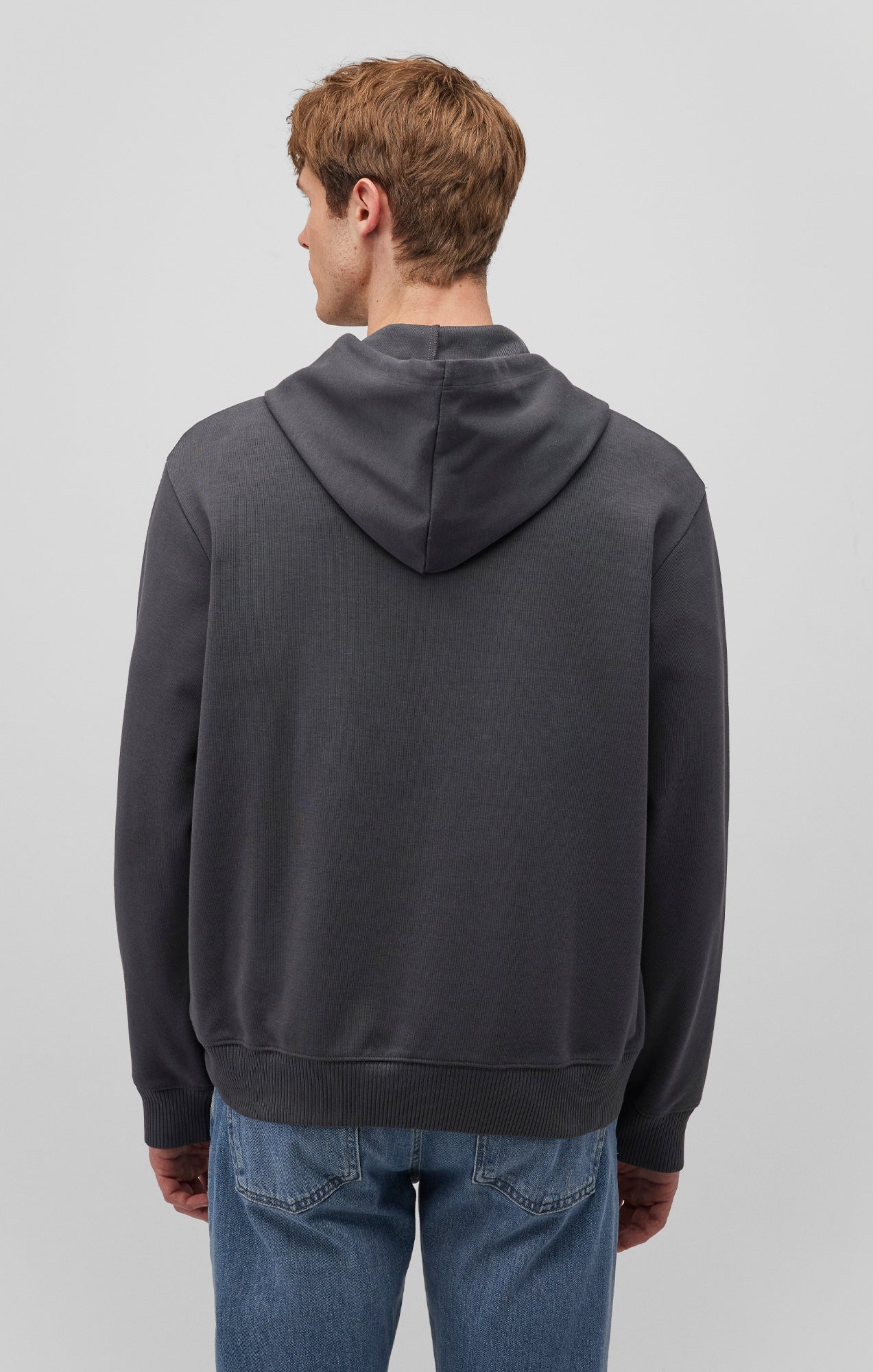 FULL ZIP HOODIE IN PIRATE BLACK - Mavi Jeans