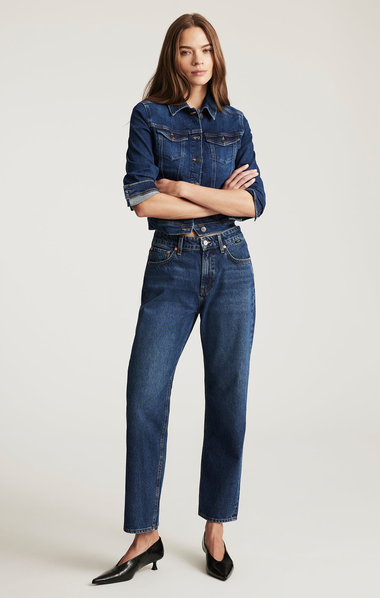SAVANNAH STRAIGHT LEG IN DEEP BRUSHED CLASSIC DENIM - Mavi Jeans