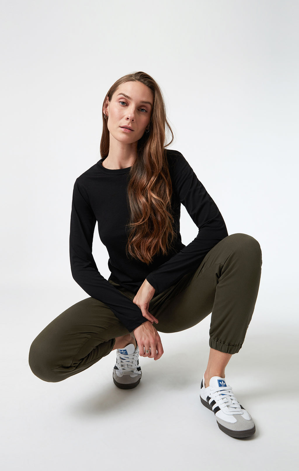 IVY SLIM CARGO IN DARK GREEN LUXE TWILL - Mavi Jeans