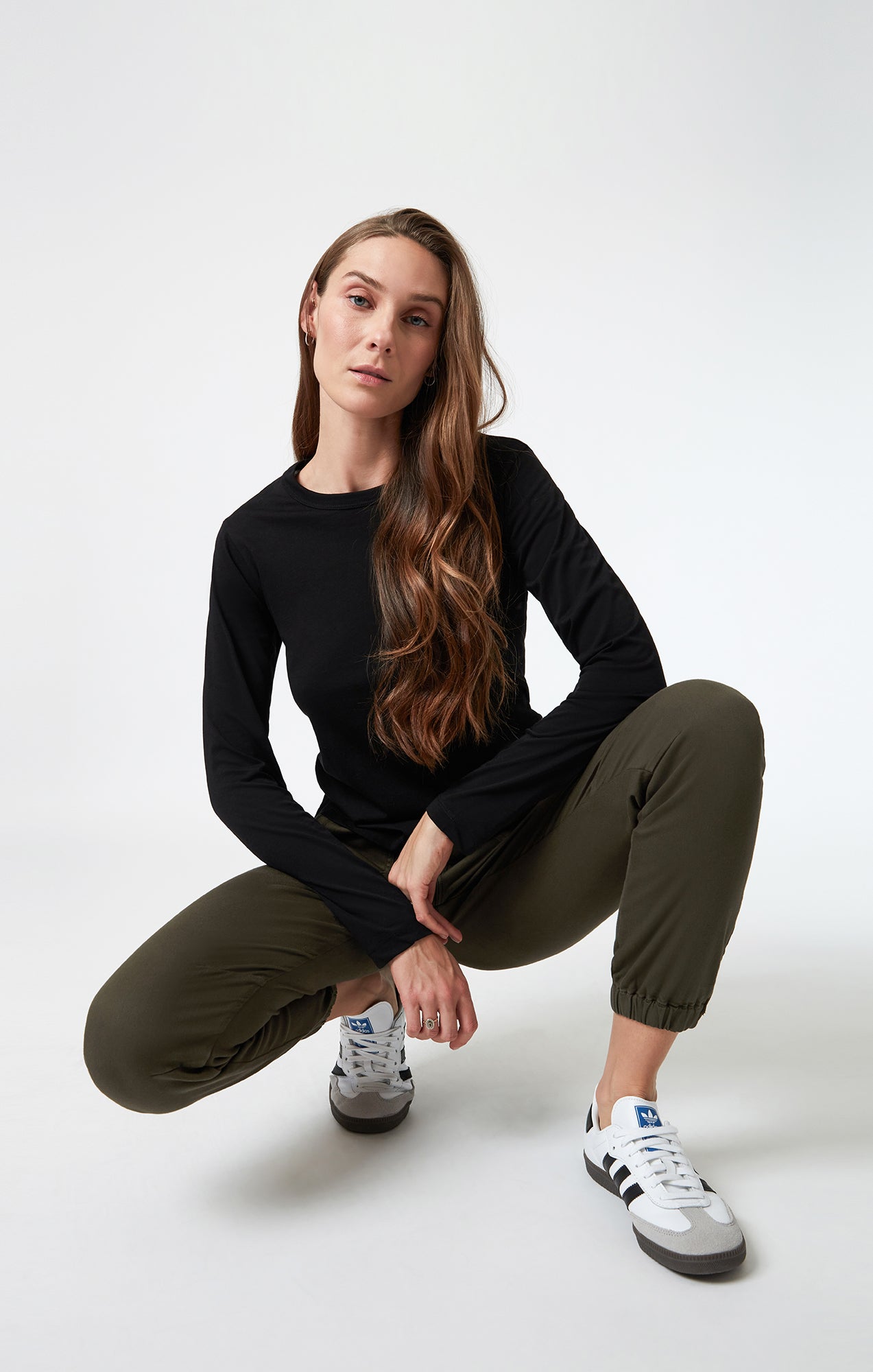 IVY SLIM CARGO IN DARK GREEN LUXE TWILL - Mavi Jeans