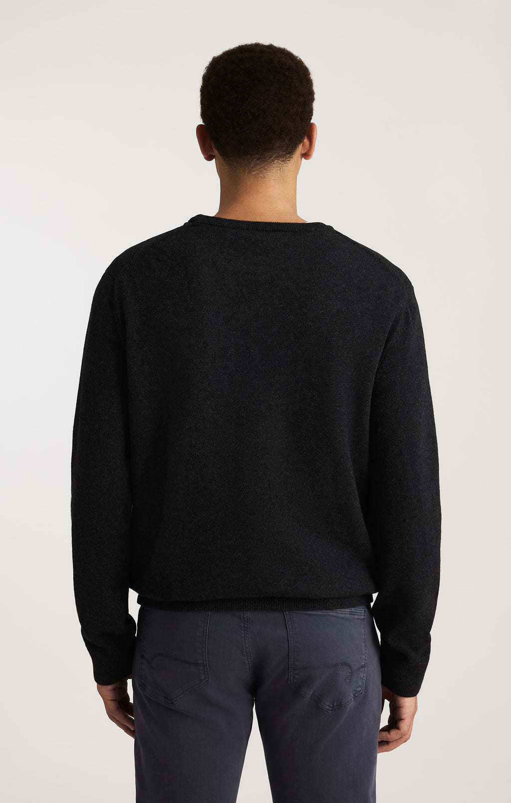 CREW NECK SWEATER IN ANTHRACITE MELANGE