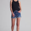 VIVIA CUFFED SHORTS IN DARK FLEX BLUE - Mavi Jeans