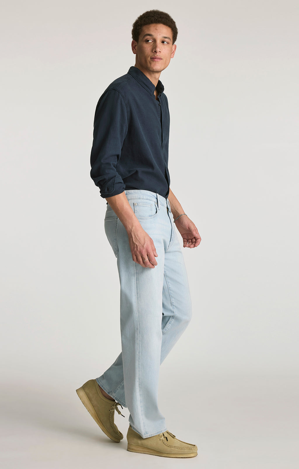 MARLON MODERN STRAIGHT LEG IN BLEACHED OCEAN BLUE - Mavi Jeans