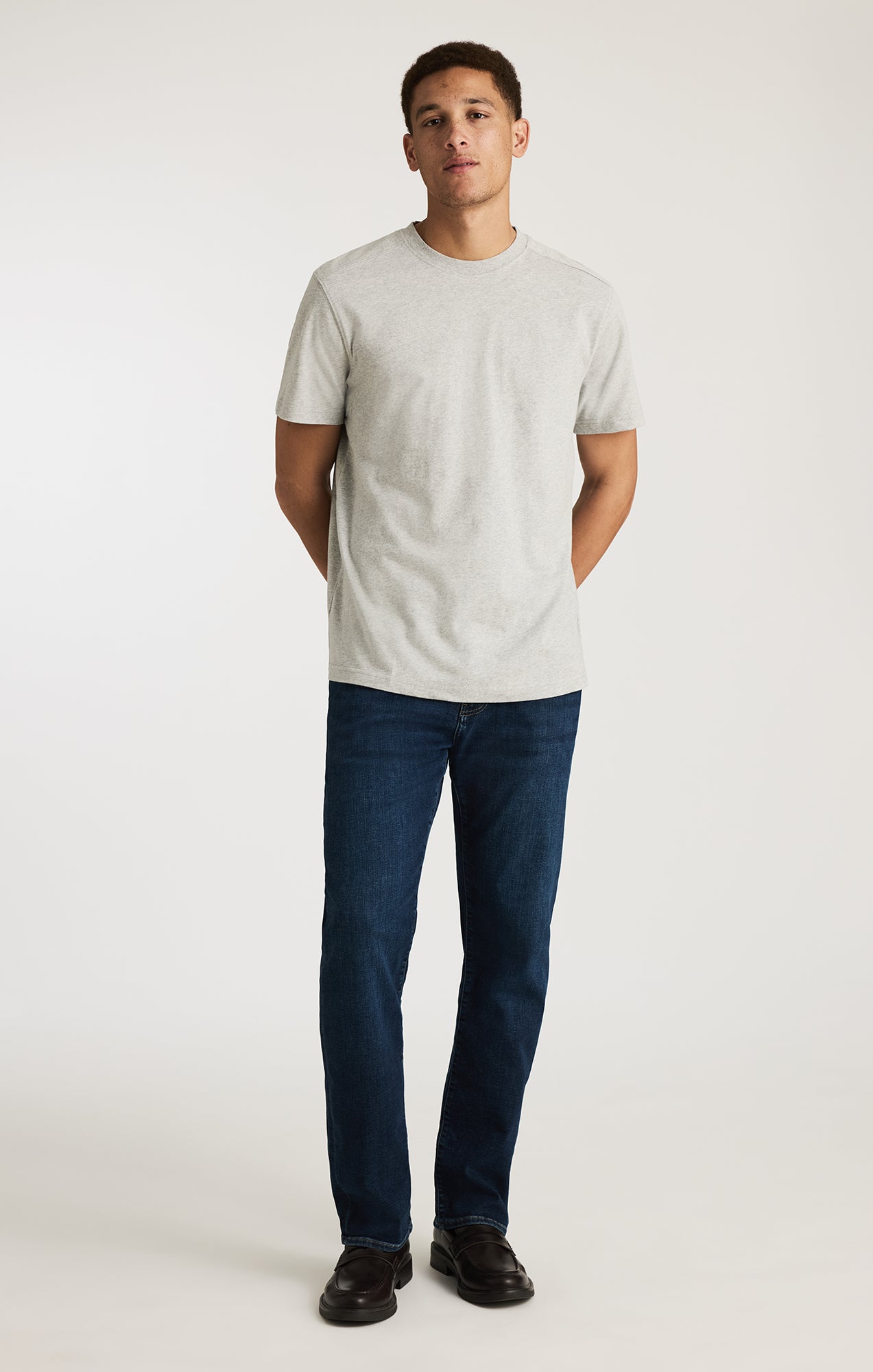 BASIC SHORT SLEEVE T-SHIRT IN GREY MELANGE