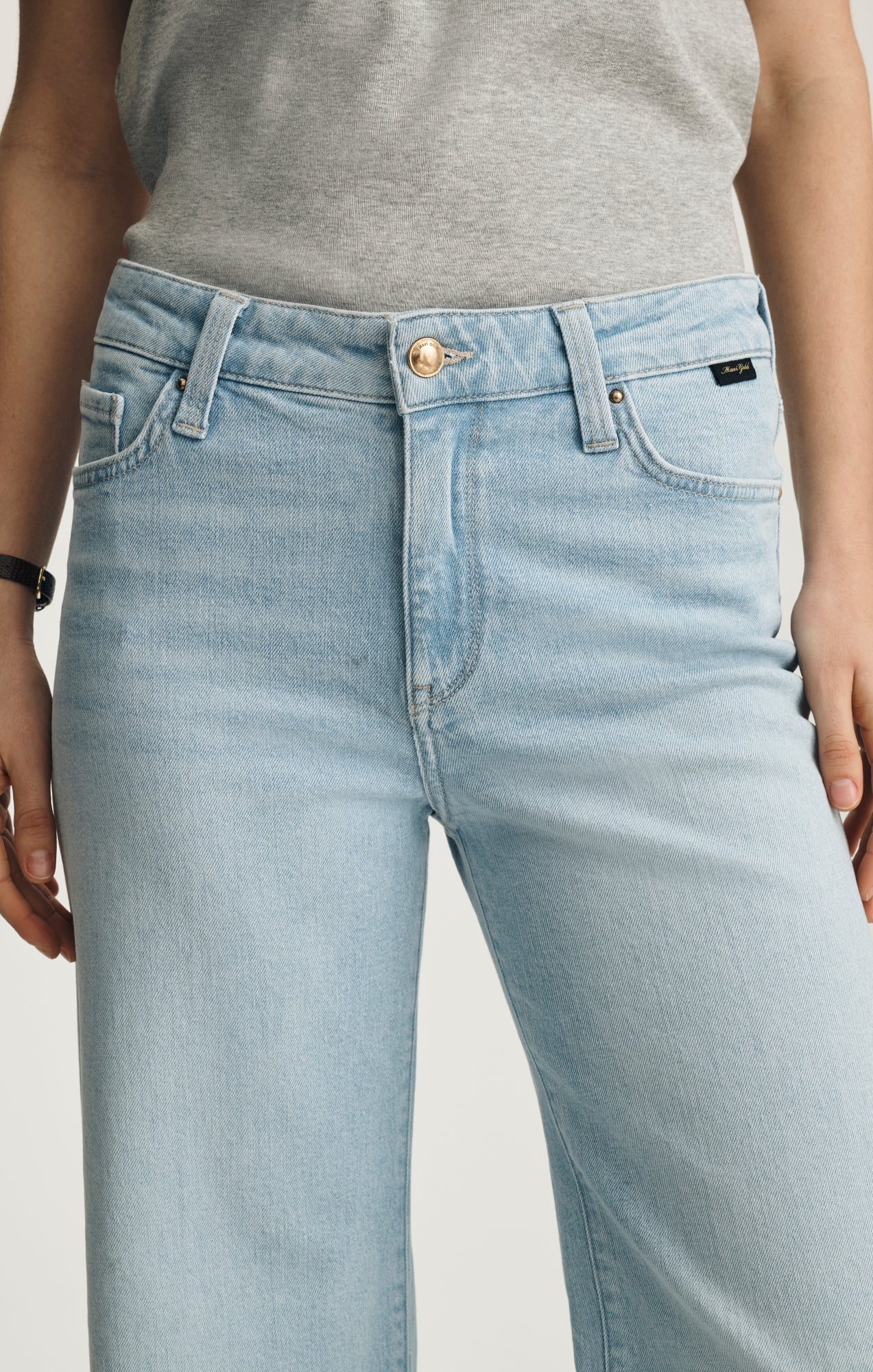 PALOMA WIDE LEG IN LIGHT BRUSHED GOLD PREMIUM - Mavi Jeans